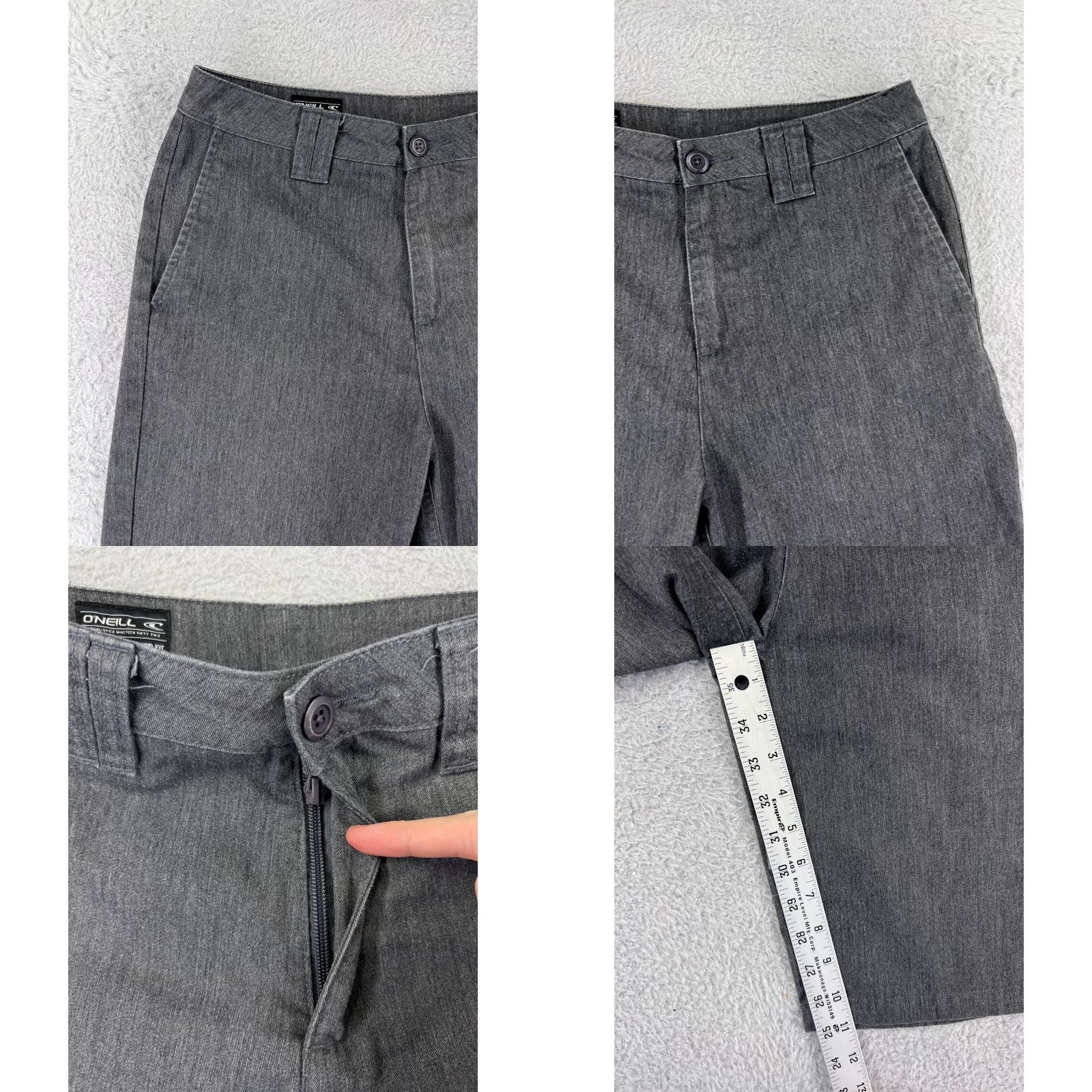 O'Neill O'Neill Shorts Men Gray 28 Denim Chino Heather Relaxed Fit Beach Polyester Blend Size US 28 / EU 44 - 8 Thumbnail