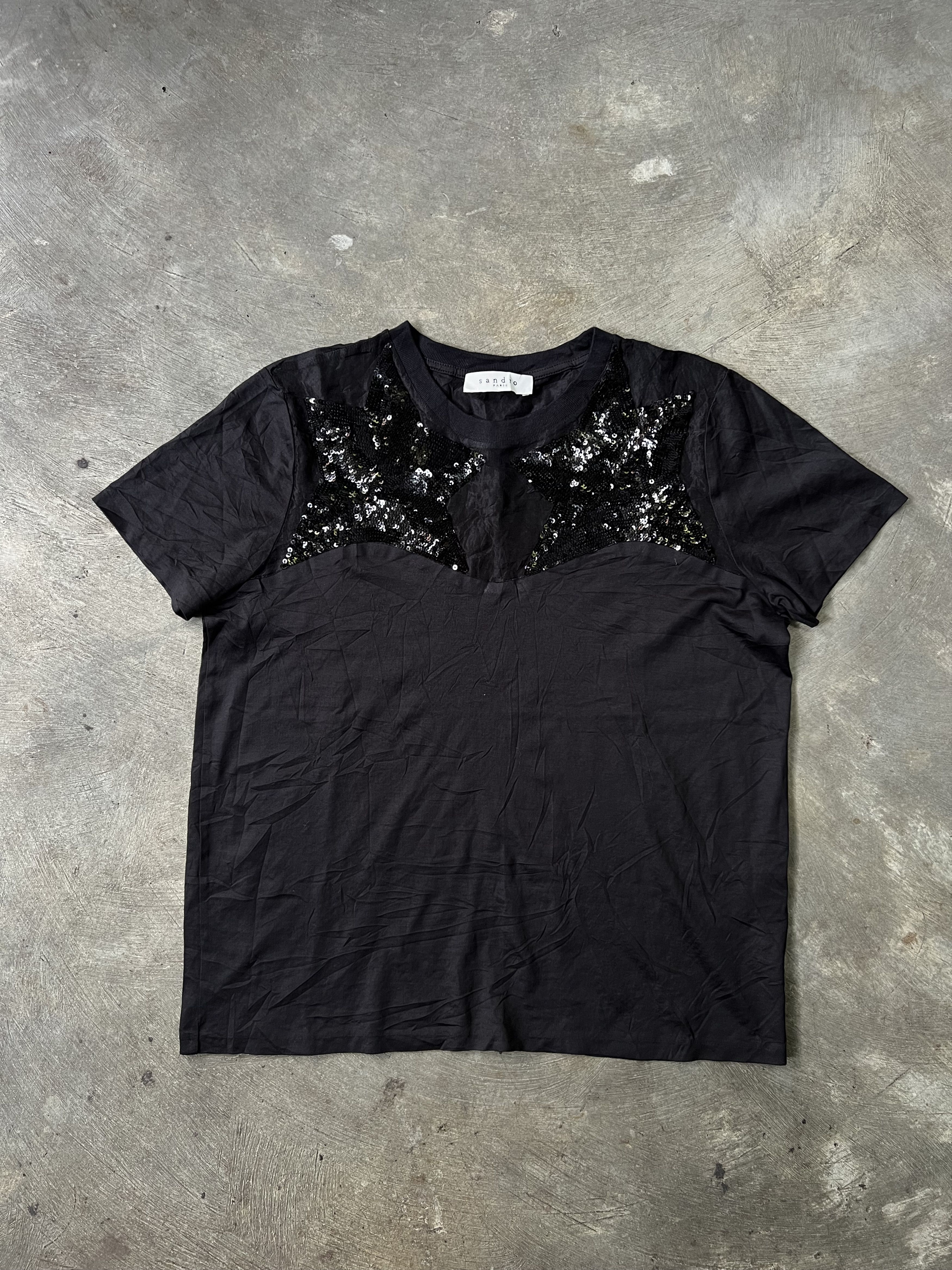Sandro Sandro paris black top start sequin Size M / US 6-8 / IT 42-44 - 1 Thumbnail