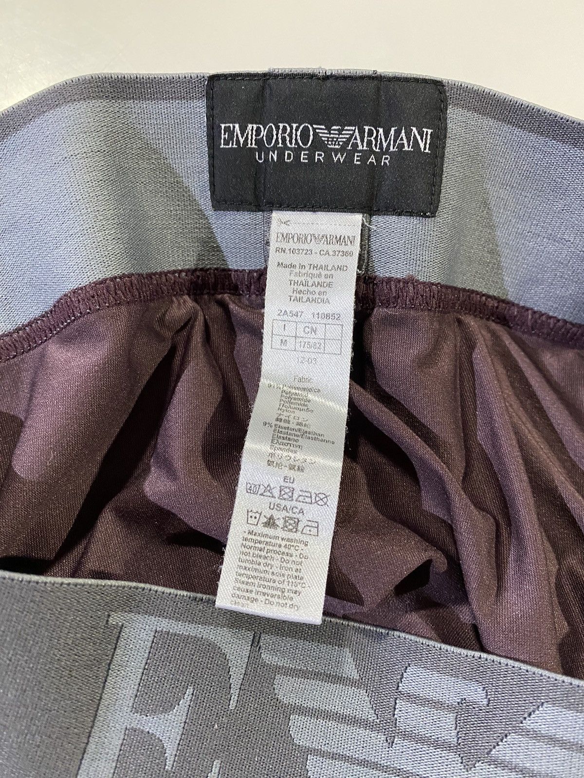 Emporio Armani Emporio Armani Logo Briefs Short Trunks 1 Blue/ 1 Merlot Size 32 - 5 Thumbnail
