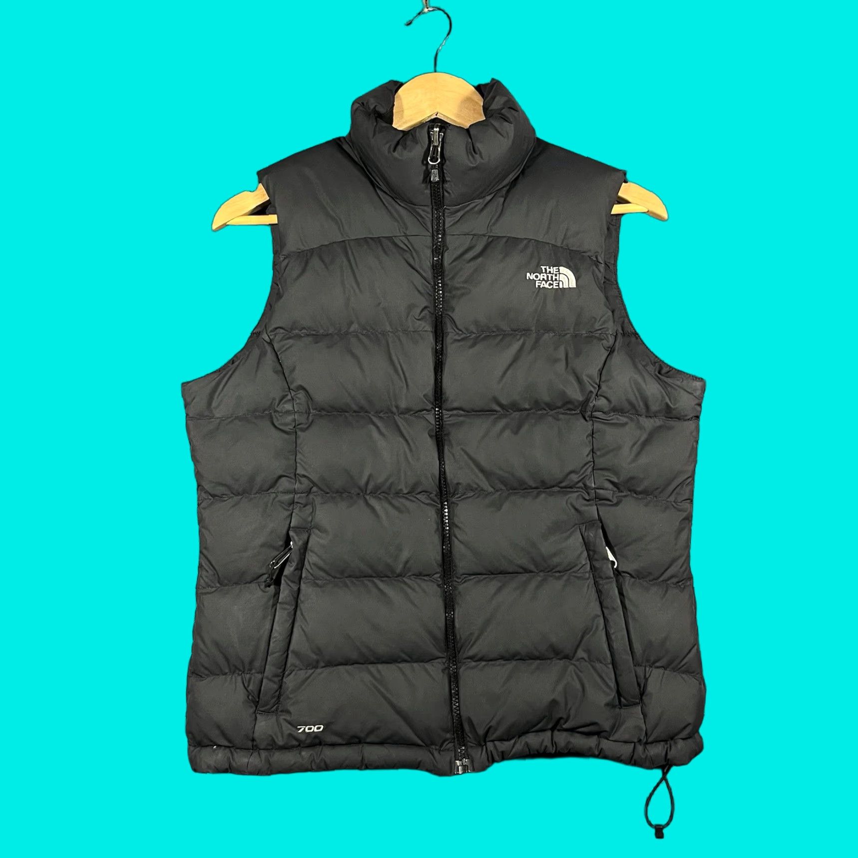 The North Face VINTAGE The North Face Vest Women's M Puffer 700 Down-Fill Black Zip Drawstring City Retro 90s Size M / US 6-8 / IT 42-44 - 1 Thumbnail