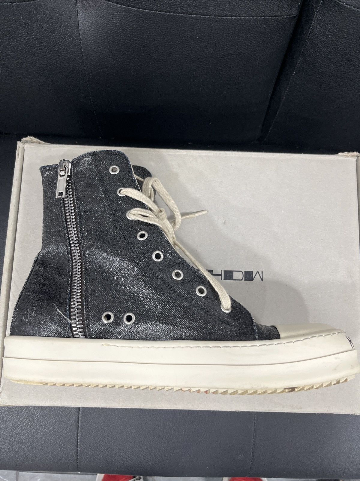Rick Owens Hi Top Dark Shadow Rick Owens Size US 8 / EU 41 - 7 Thumbnail