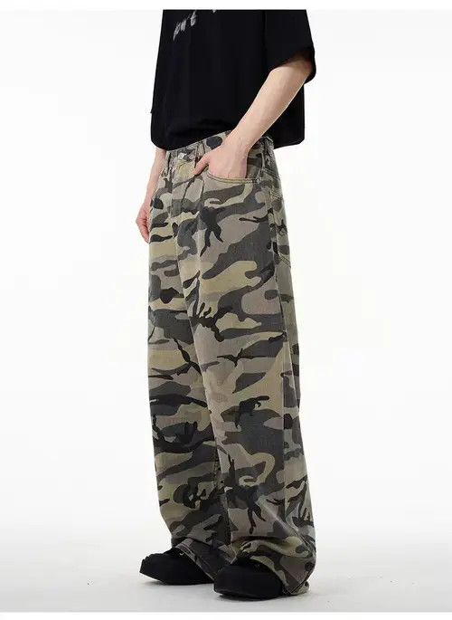 VIBE Camouflage Vintage High Street Hip Hop Camo Jeans Size US 29 - 1 Thumbnail