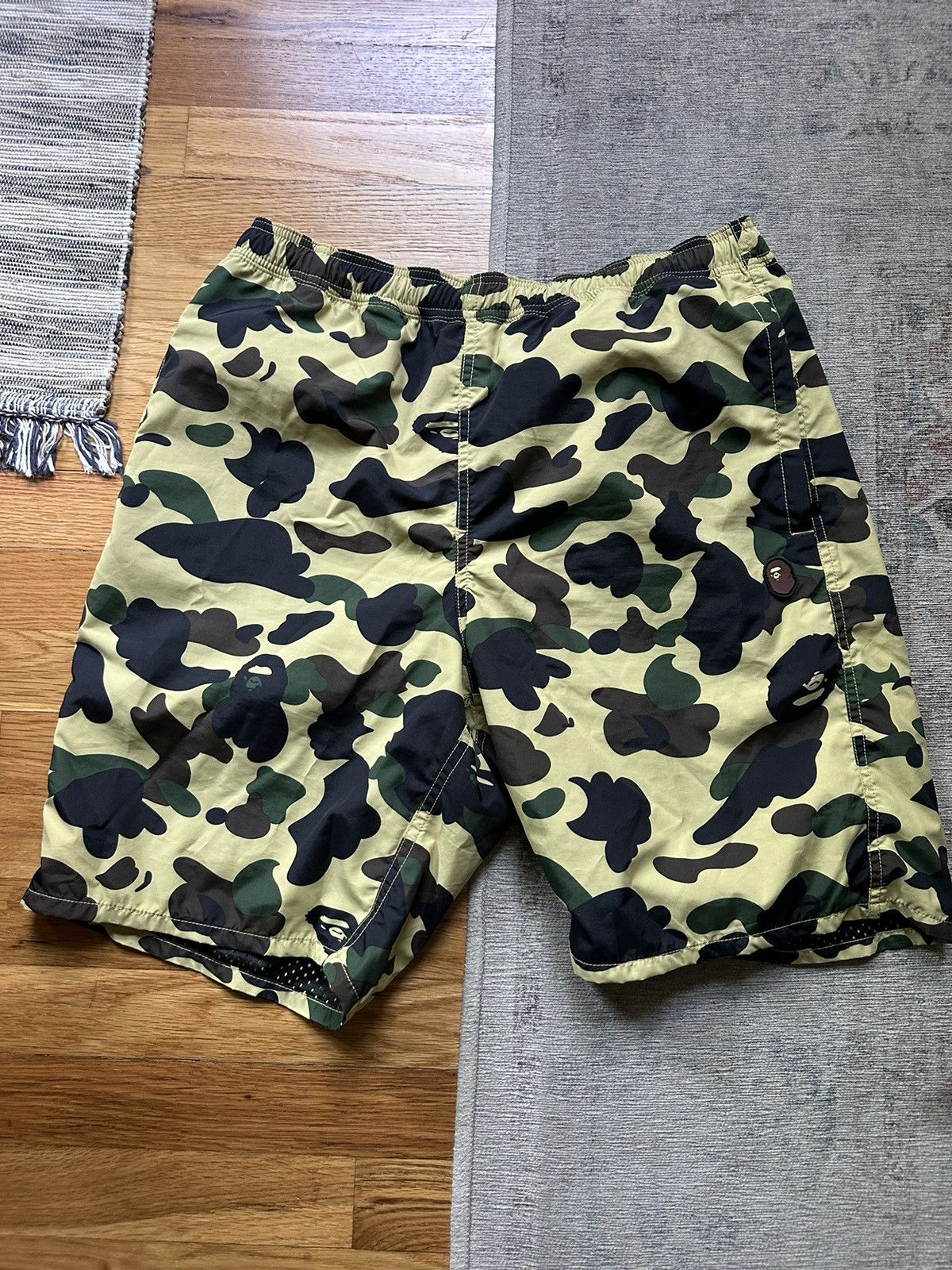Bape Bape yellow camo water shorts Grailed