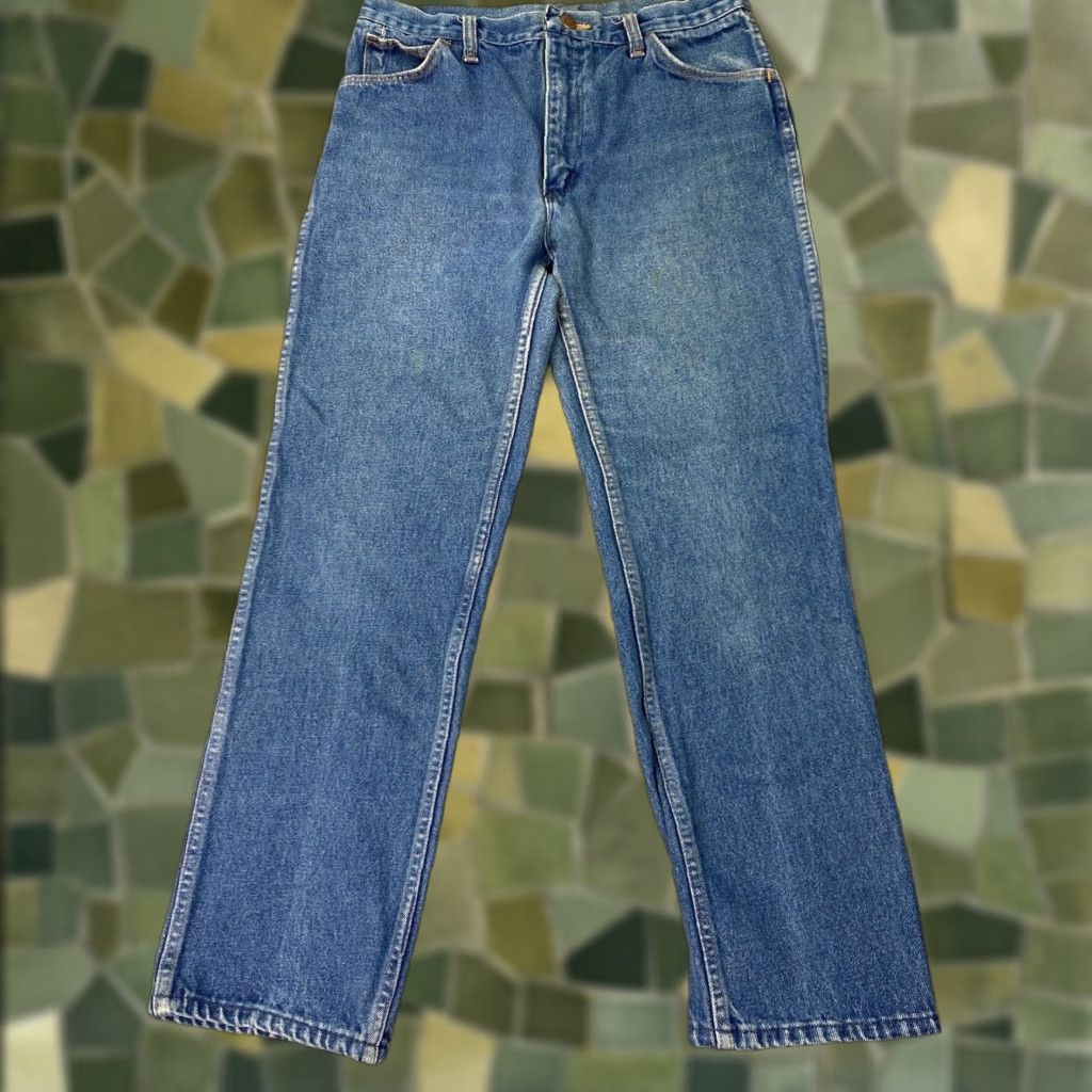 Vintage VINTAGE Maverick Jeans Mens 32S Denim Straight Fit 30x29 Blue USA Made Workwear Vintage Grunge 90s Mens Jeans Size US 32 / EU 48 - 1 Thumbnail