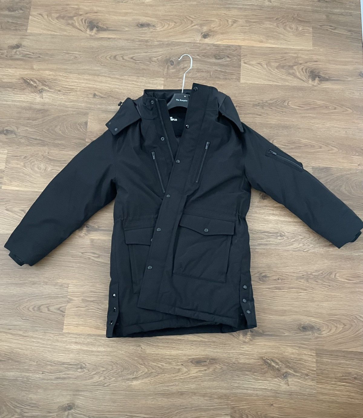 The Kooples Black Hooded Parka - The Kooples Size US M / EU 48-50 / 2 - 5 Thumbnail