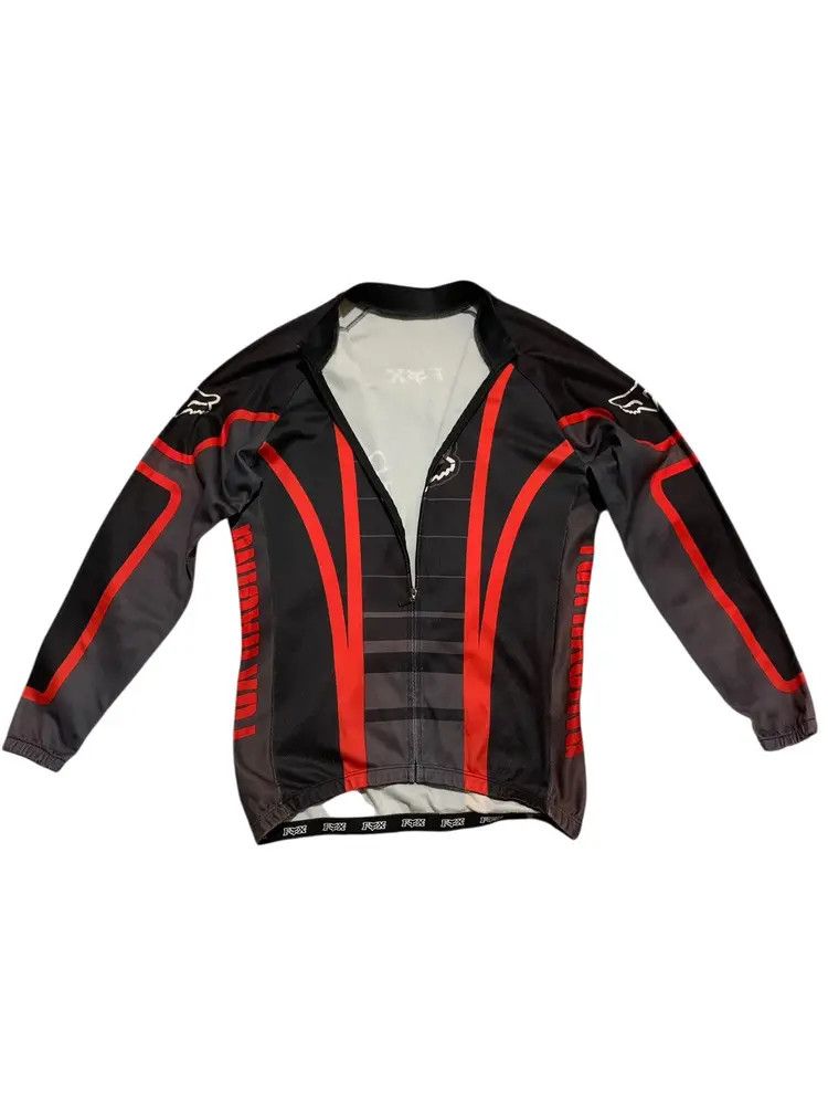 Fox Racing Vintage Worn Fox Racing moto jersey zip up Size US L / EU 52-54 / 3 - 6 Thumbnail