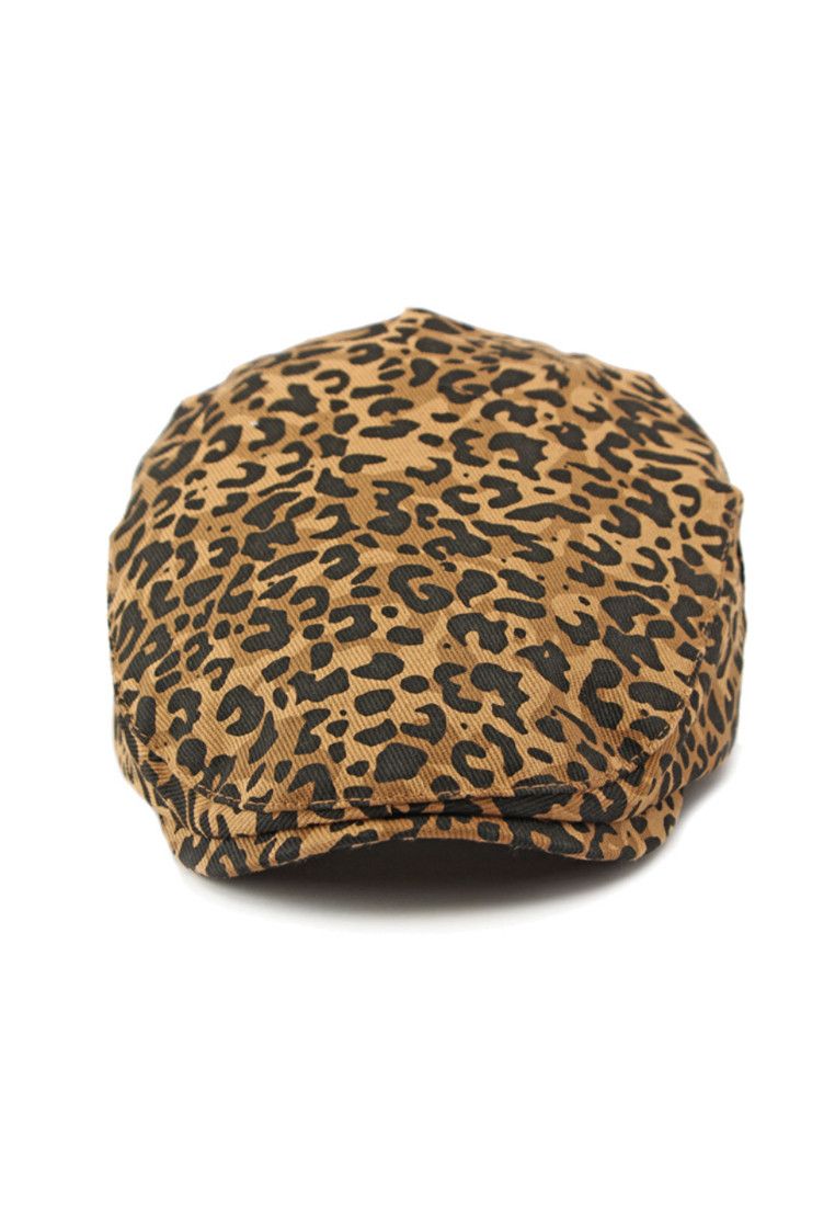 Other Brown Leopard Print Beret Hat Size ONE SIZE - 2 Thumbnail
