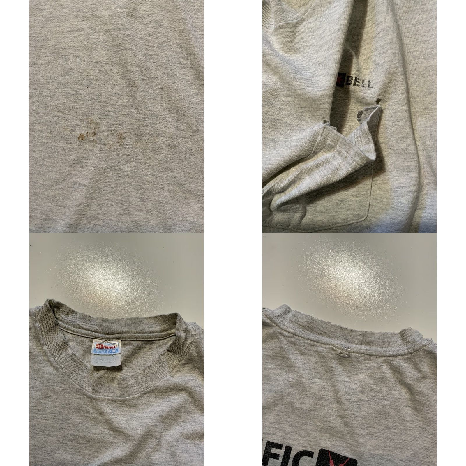 Hanes Vintage Pacific Bell Telecommunications Telephone Electrical Graphic T-Shirt XL Men Gray Hanes XL Size US XL / EU 56 / 4 - 8 Thumbnail