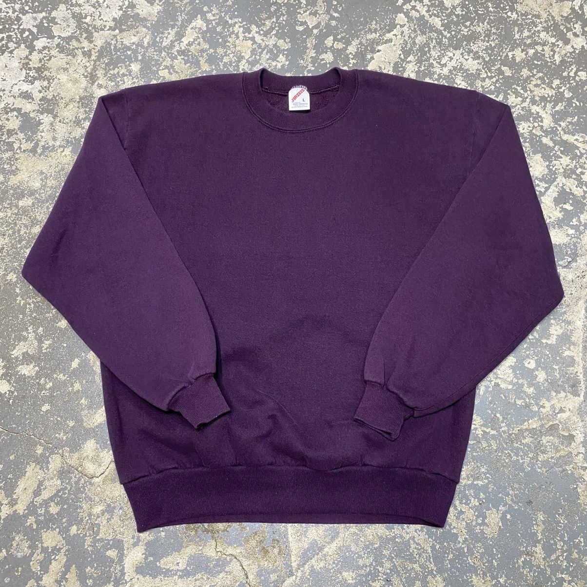 Russell Athletic × Vintage Vintage Jerzees By Russell Athletic Blank Purple Crewneck Size US L / EU 52-54 / 3 - 1 Thumbnail