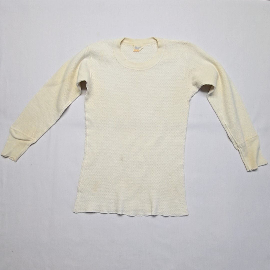 Sears Vintage Sears Thermal Shirt Cream 70s Mens Medium VTG Size US M / EU 48-50 / 2 - 1 Thumbnail