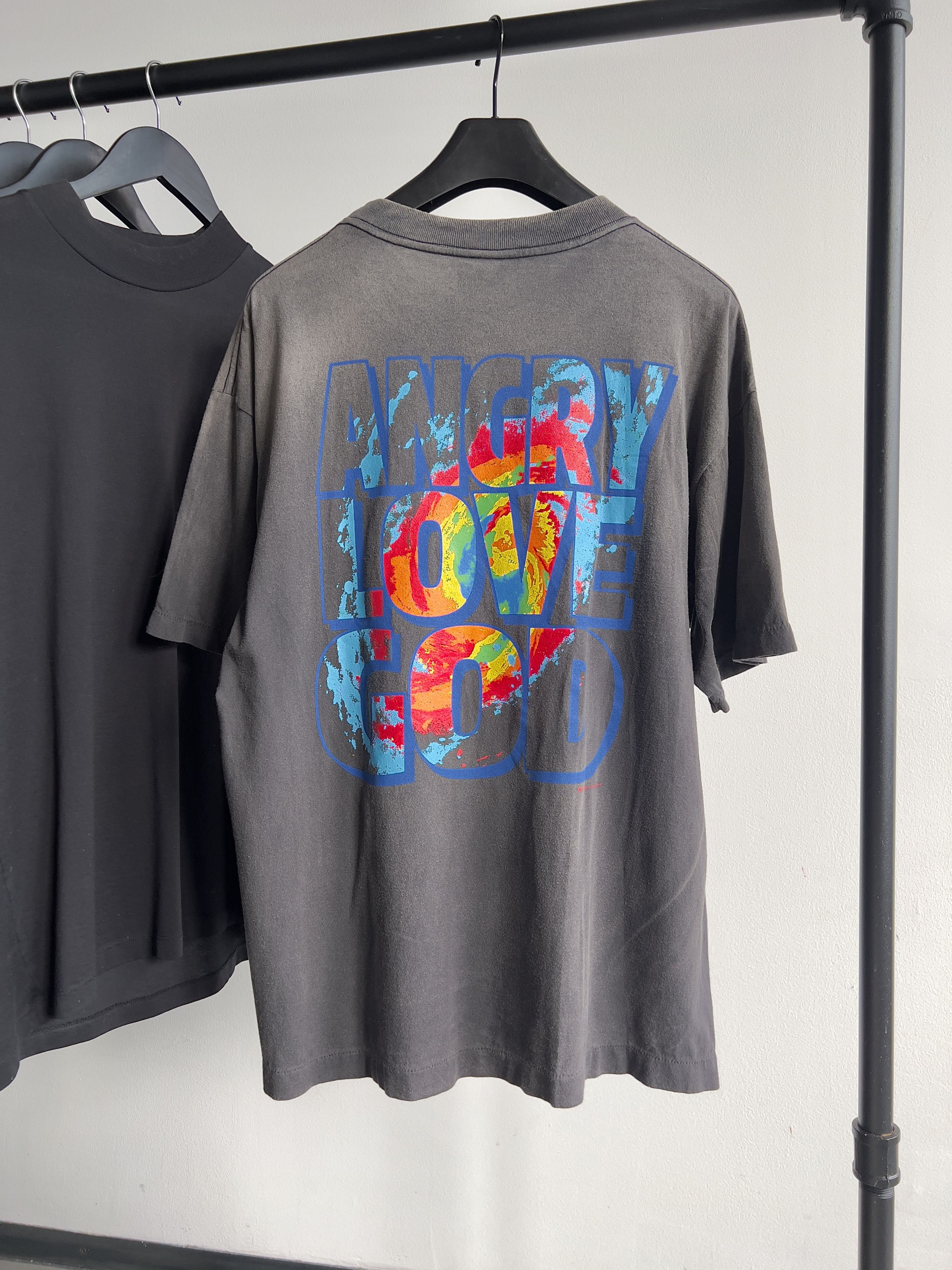 Cactus Plant Flea Market × Saint Michael Faded Single Stitch Hurricane Angry Love God Tee Size US L / EU 52-54 / 3 - 3 Thumbnail