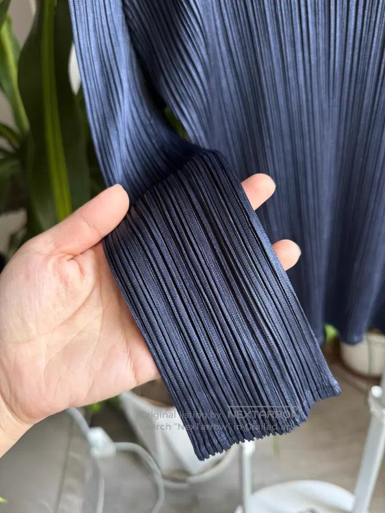 Issey Miyake Issey Miyake Navy Blue Honor Long Sleeve Size L / US 10 / IT 46 - 3 Thumbnail