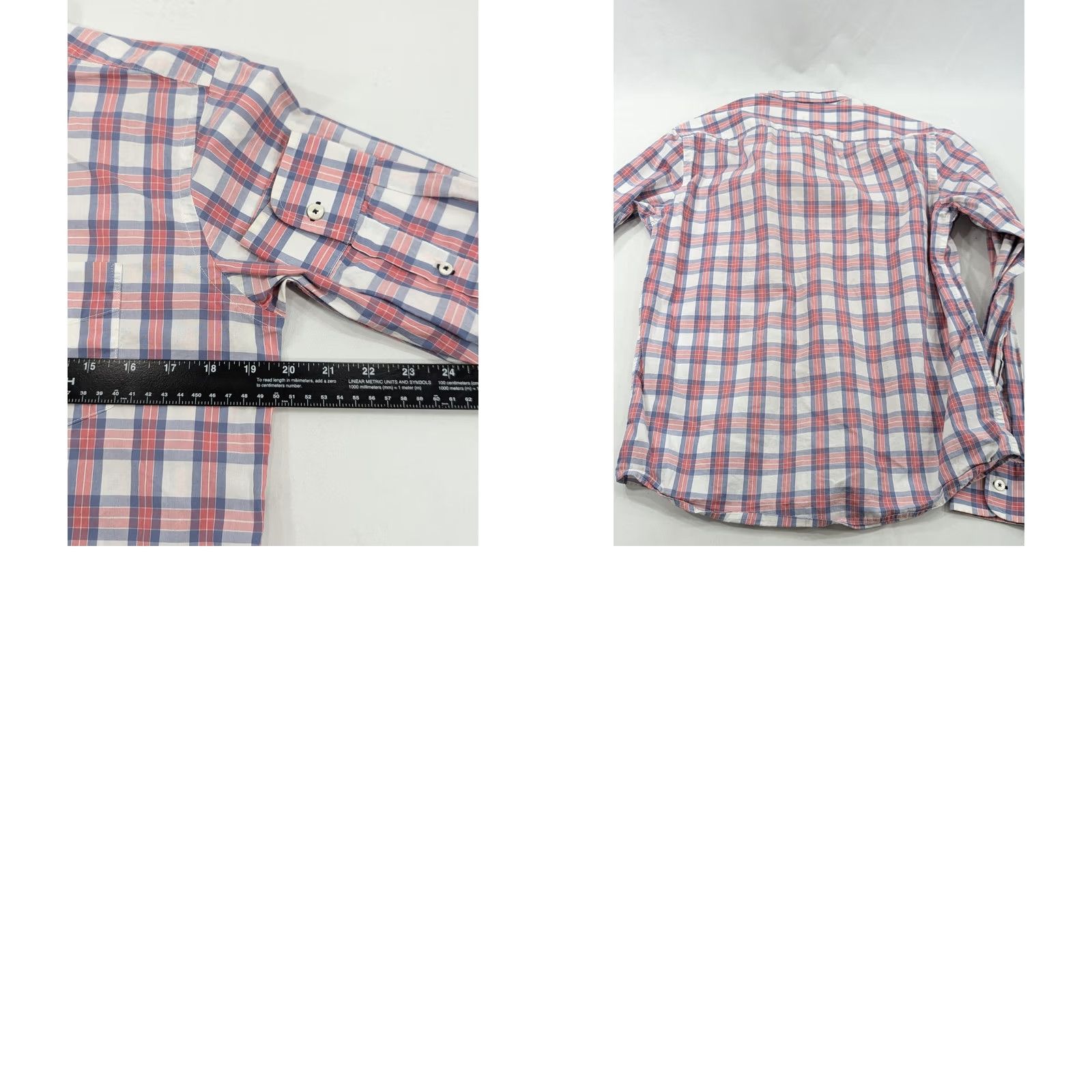 UNTUCKit UNTUCKit Shirt Mens S Red White Button Up Plaid Performance Stretch Slimming All Seasons Casual Long Sleeve Collar Button-Up Vintage: No Size US S / EU 44-46 / 1 - 8 Thumbnail