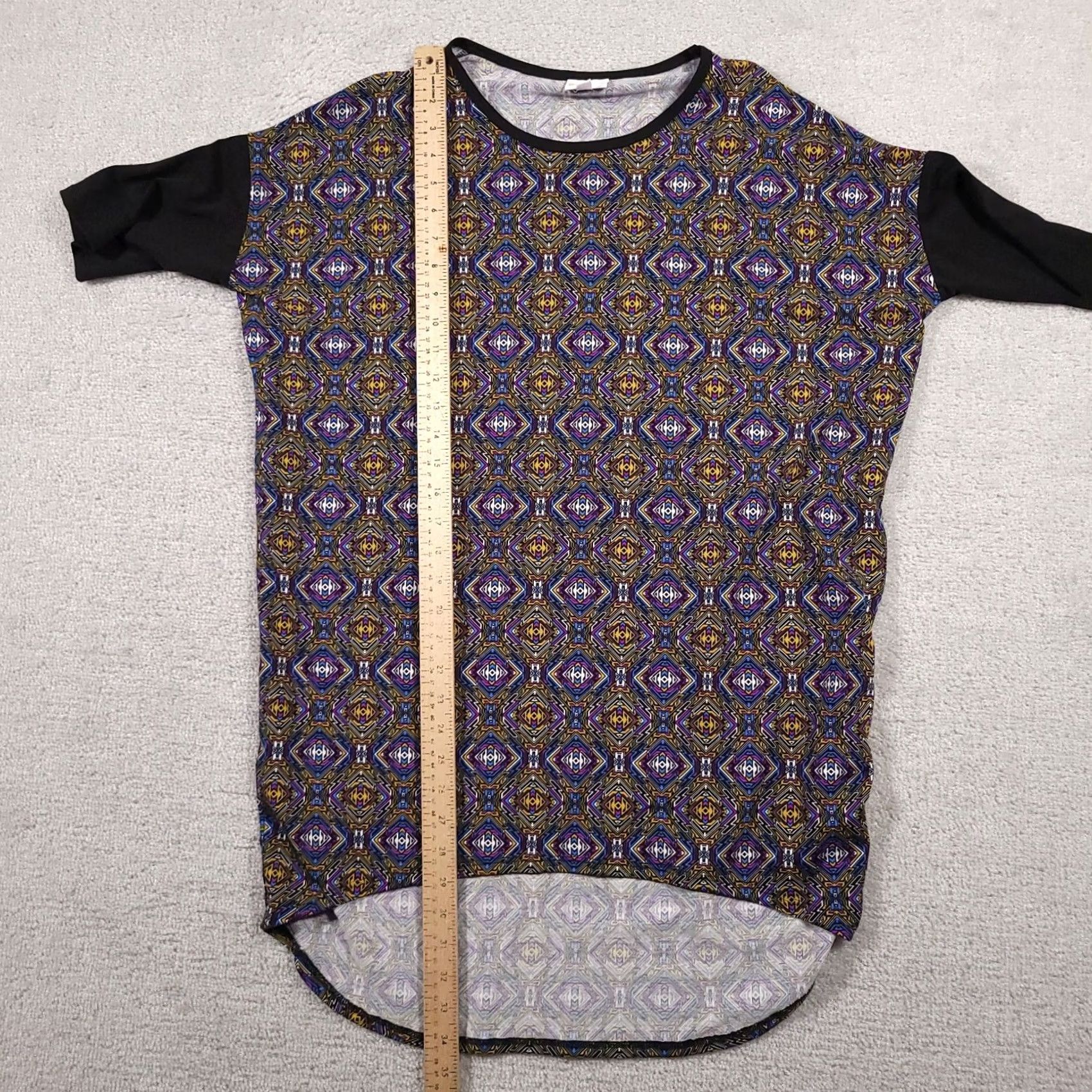 Vintage Lularoe Irma T-Shirt Women's XS Tunic Geometric Short Sleeve High Low USA Size XS / US 0-2 / IT 36-38 - 7 Thumbnail