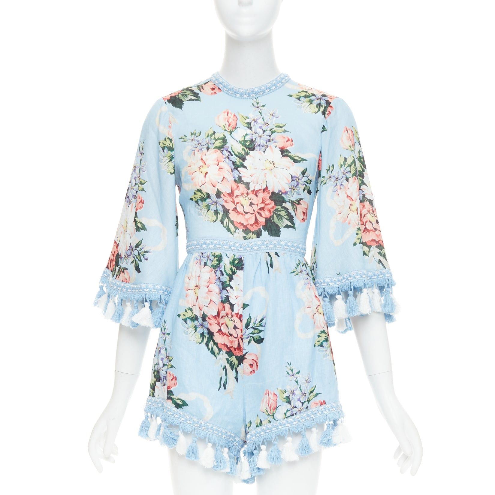 alice mccall wish you were here embroidered tulle mini dress Beige Floral Embellished Cape Mini Dress main image 0
