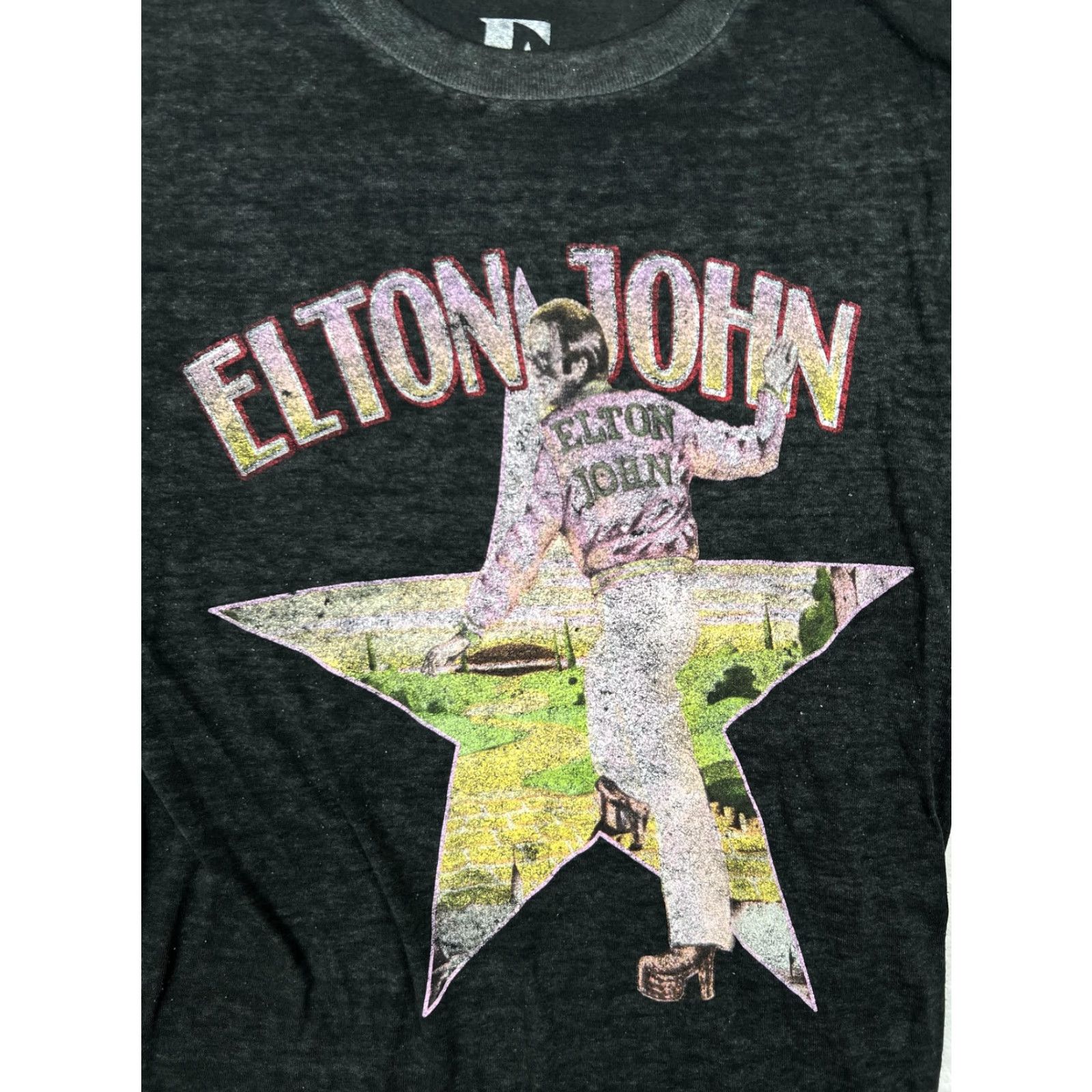 Vintage Elton John T-Shirt Black Mens Small 2022 Tour Concert Farewell Yellow Brick Road Size US S / EU 44-46 / 1 - 4 Thumbnail