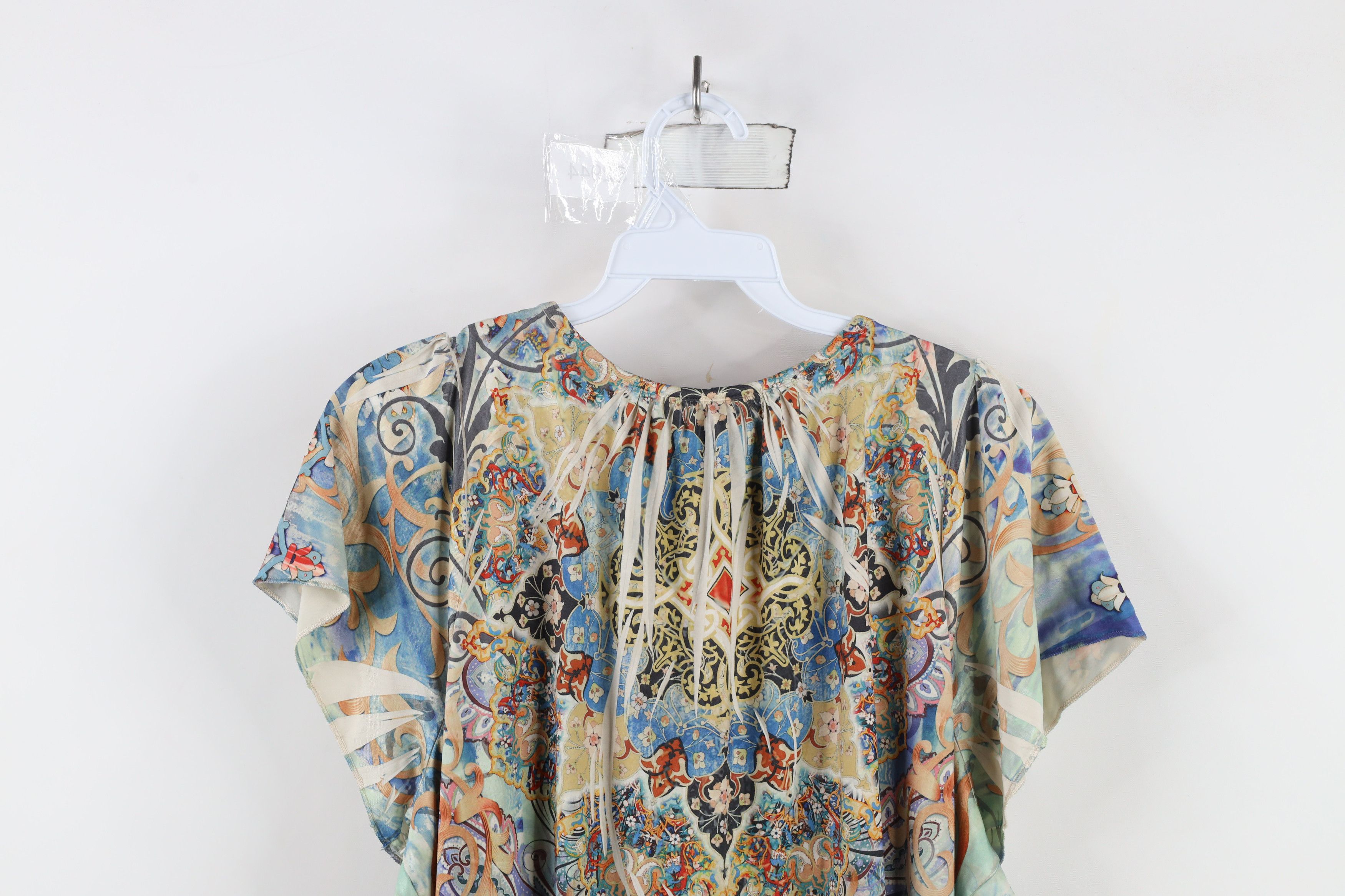 Vintage Vintage Y2K 90s Babydoll Rainbow Bella Paisley Blouse Shirt Size XXL / US 16-18 / IT 52-54 - 13 Thumbnail
