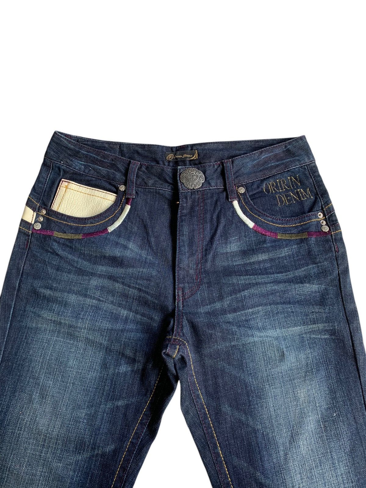 If Six Was Nine × KMRii × Le Grande Bleu (L.G.B.) FLARE💥 ORIRIN JAPANESE PUNK STYLE RUSTY STREACH DENIM 🎌☠️ Size US 32 / EU 48 - 10 Thumbnail