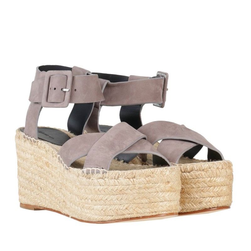 Celine o1y0725 Leather Espadrilles in Gray Size US 6 / IT 36 - 3 Thumbnail