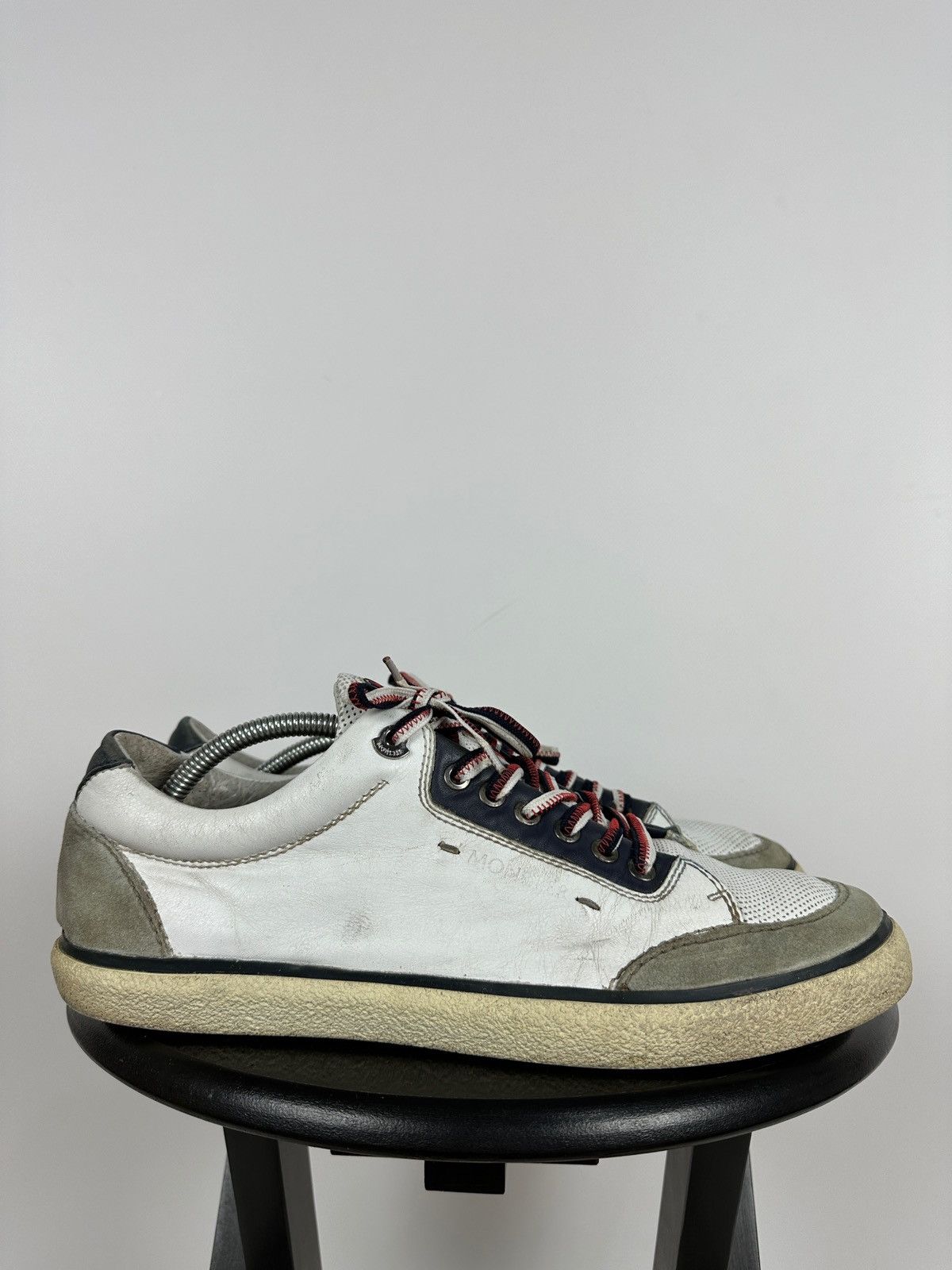 Moncler Moncler Academie Scarpa Leather Low Top Sneakers Size US 11 / EU 44 - 4 Thumbnail