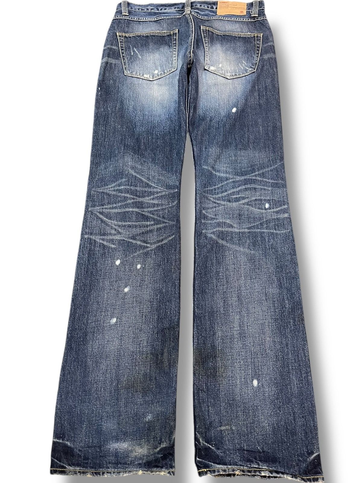 If Six Was Nine Vintagw Loud Waltz Number 1 Distressed Paint Splatter Denim Size US 31 - 6 Thumbnail