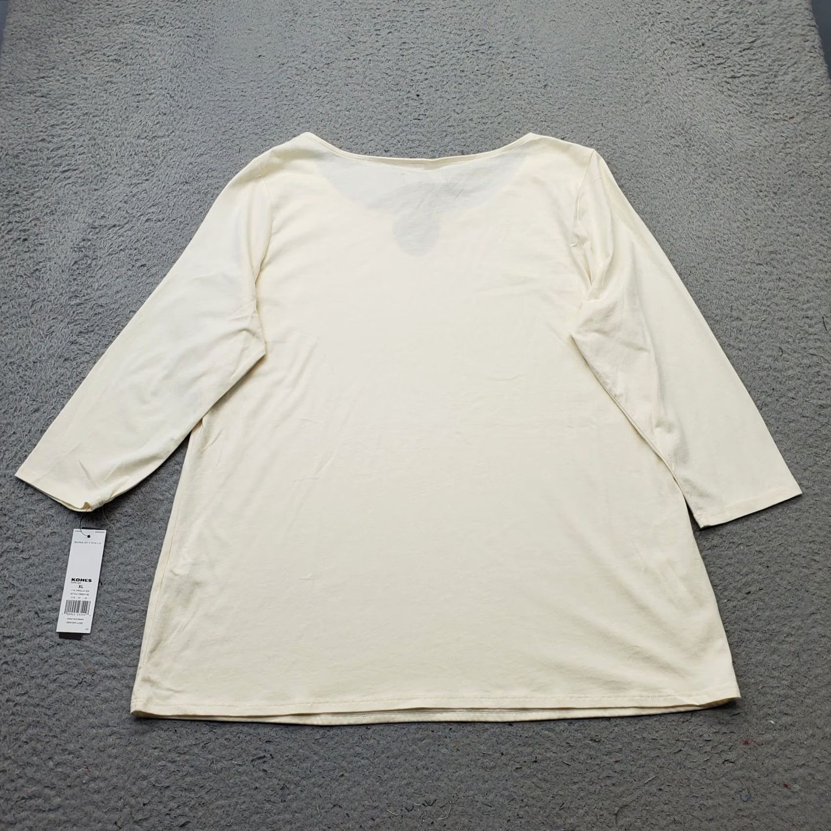 Vintage Dana Buchman Blouse Women XL Cream Long Sleeve Pullover Top Shirt Size XL / US 12-14 / IT 48-50 - 2 Thumbnail