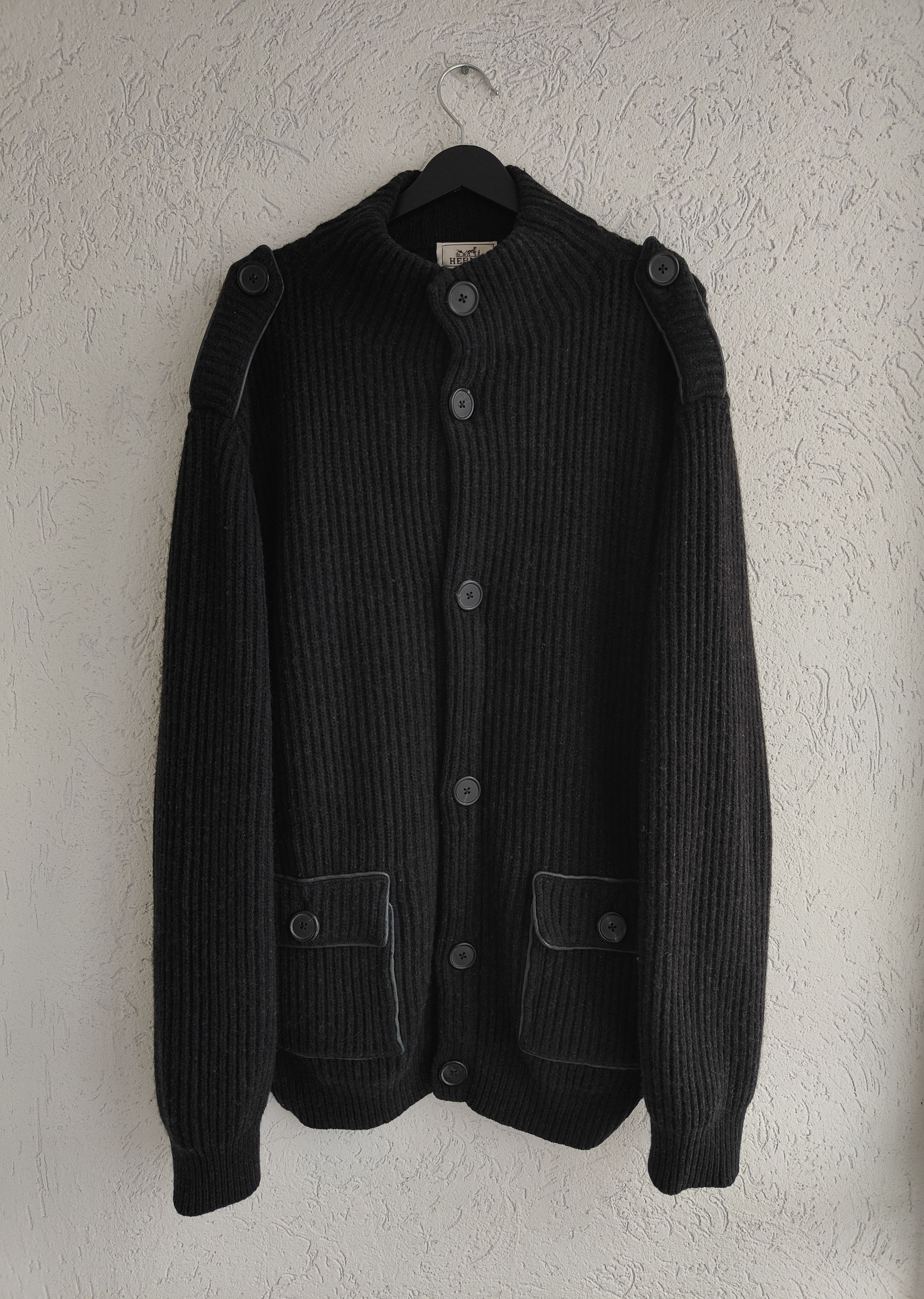 Hermes Hermes Yak Wool Heavyweight Knitted Cardigan Size US XXL / EU 58 / 5 - 2 Thumbnail