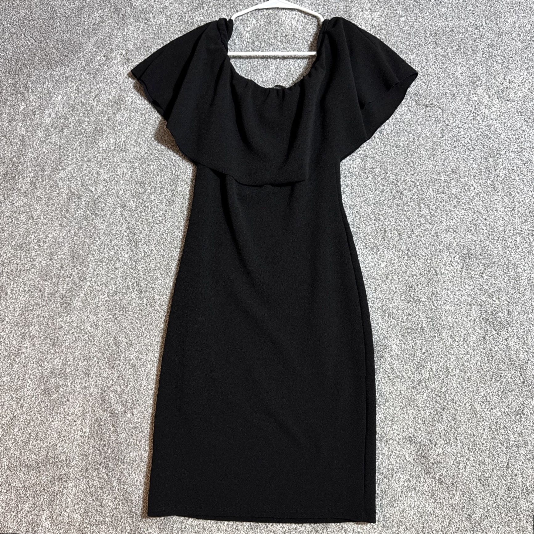 Almost Famous Almost Famous Bodycon Dress Off Shoulder Knee Length Y2K Chic Romantic Clubwear Black M Womens Size M / US 6-8 / IT 42-44 - 7 Thumbnail