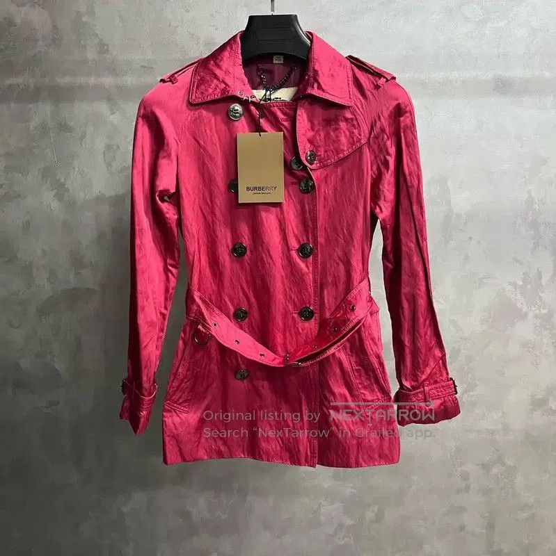 Other Burberry Red Cotton Women's Trench Coat. Size S / US 4 / IT 40 - 1 Thumbnail