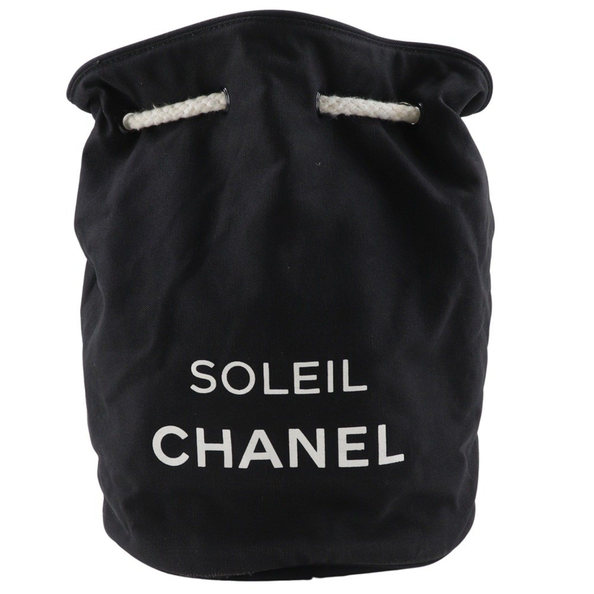 Chanel Chanel SOLEIL drawstring shoulder bag, novelty, black canvas, women's Size ONE SIZE - 1 Thumbnail