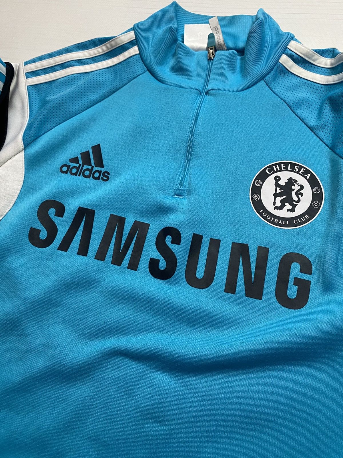 Adidas Adidas Chelsea 2014/15 Training 1/4 zip longlseeve t shirt Size US L / EU 52-54 / 3 - 25 Thumbnail