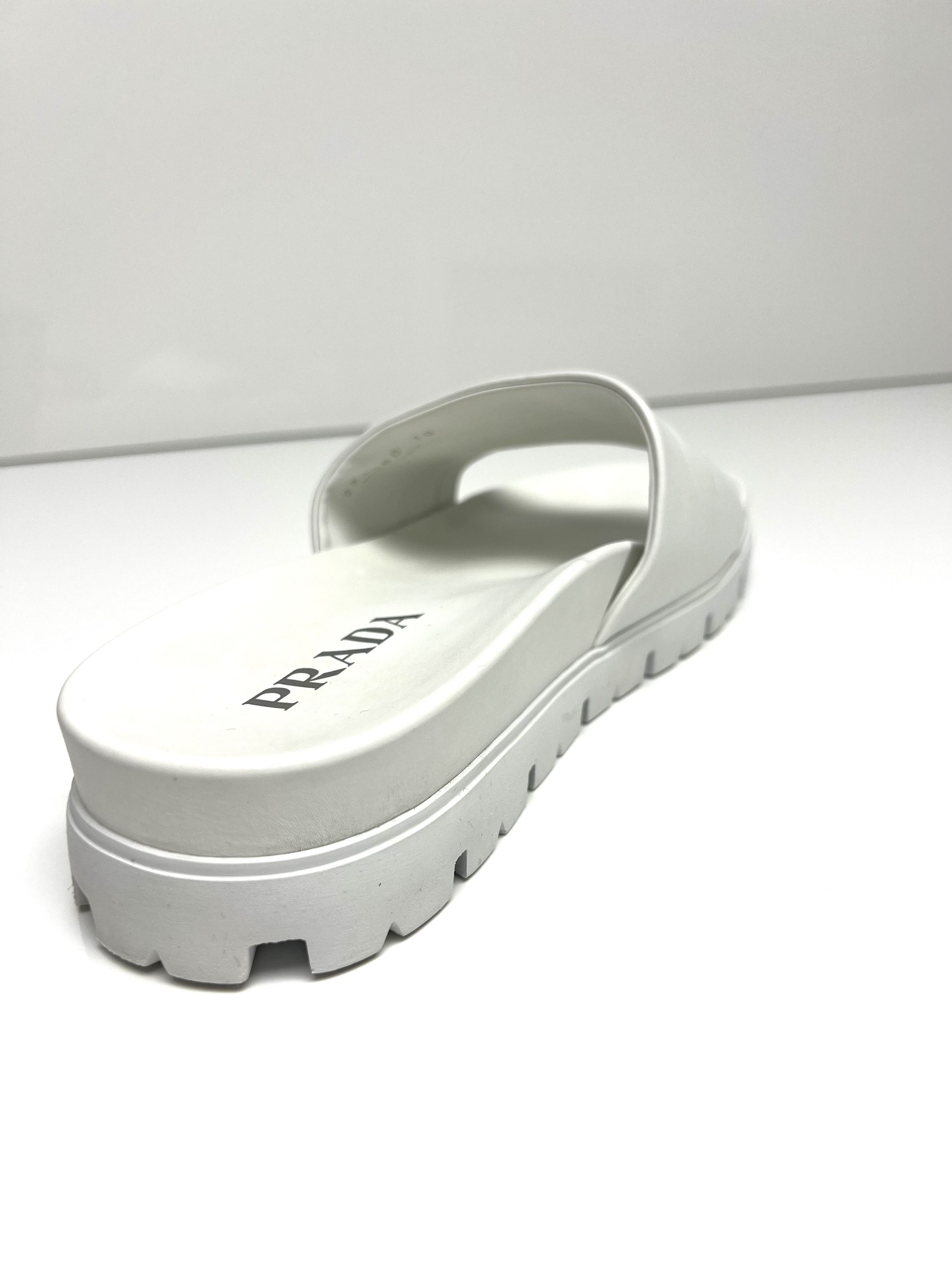 Prada PRADA Lug Sole Leather Slides / Sandals Size US 11 / EU 44 - 6 Thumbnail