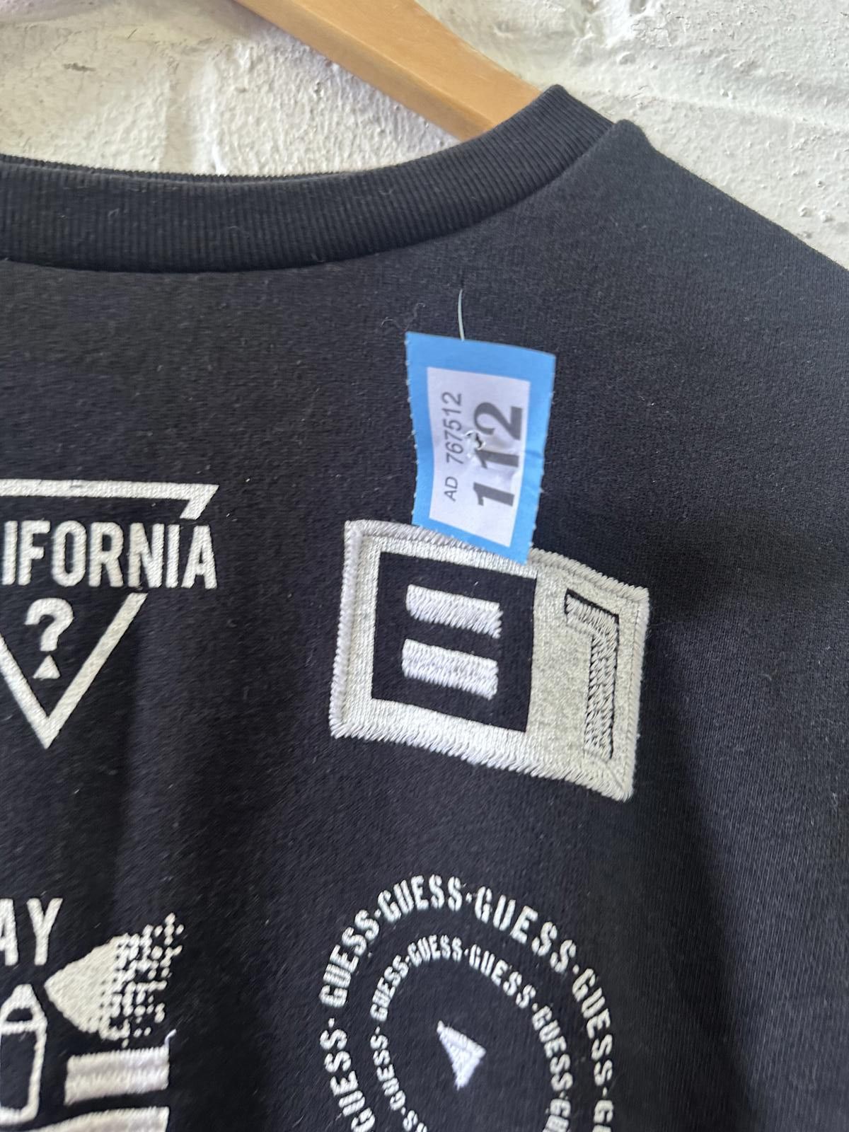 Guess Guess Men's Long Sleeve Black Graphic T-Shirt Size US M / EU 48-50 / 2 - 3 Thumbnail