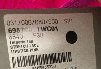 Balenciaga o1la1rc1a1024 Lingerie Stretch Lace Top in Lipstick Pink Size S / US 4 / IT 40 - 6 Thumbnail