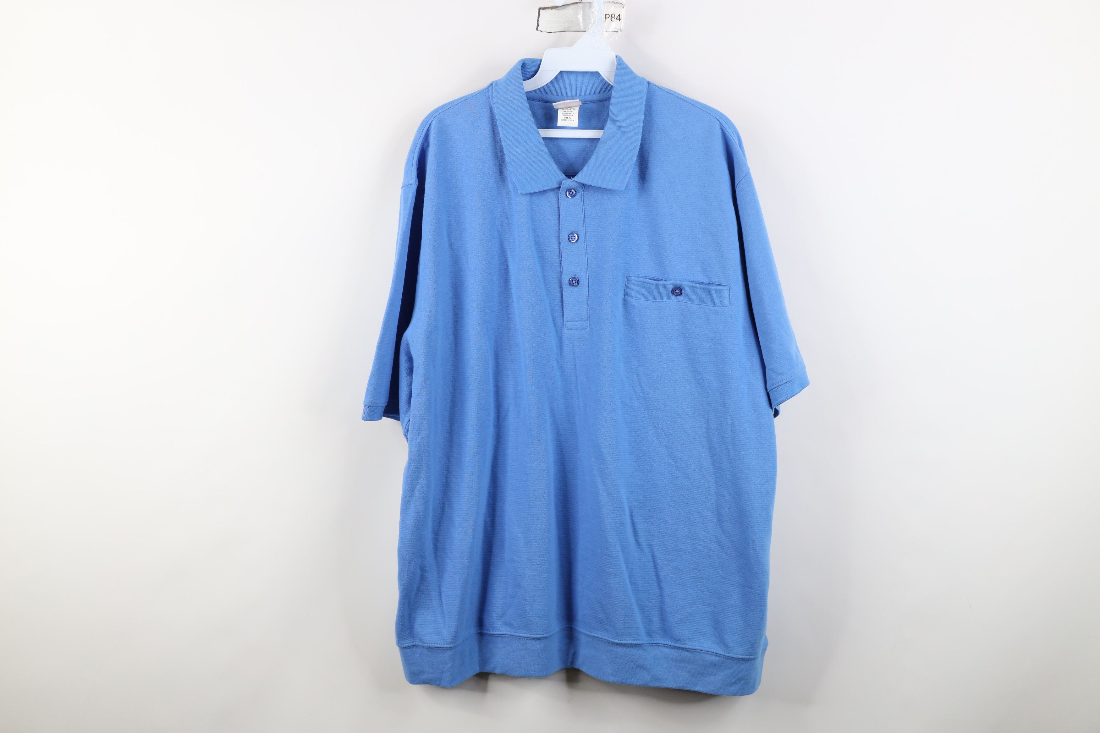 Vintage Vintage 90s Streetwear Collared Pullover Polo Shirt Blue Size US XL / EU 56 / 4 - 1 Thumbnail
