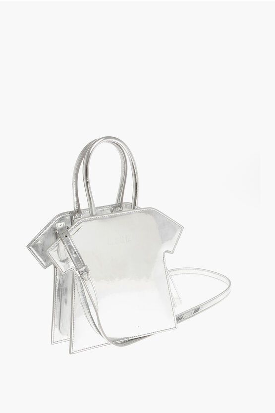 MSGM og1mm0724 Size: OS / Glossy Shoulder Strap Hand Bag Silver Size ONE SIZE - 3 Thumbnail