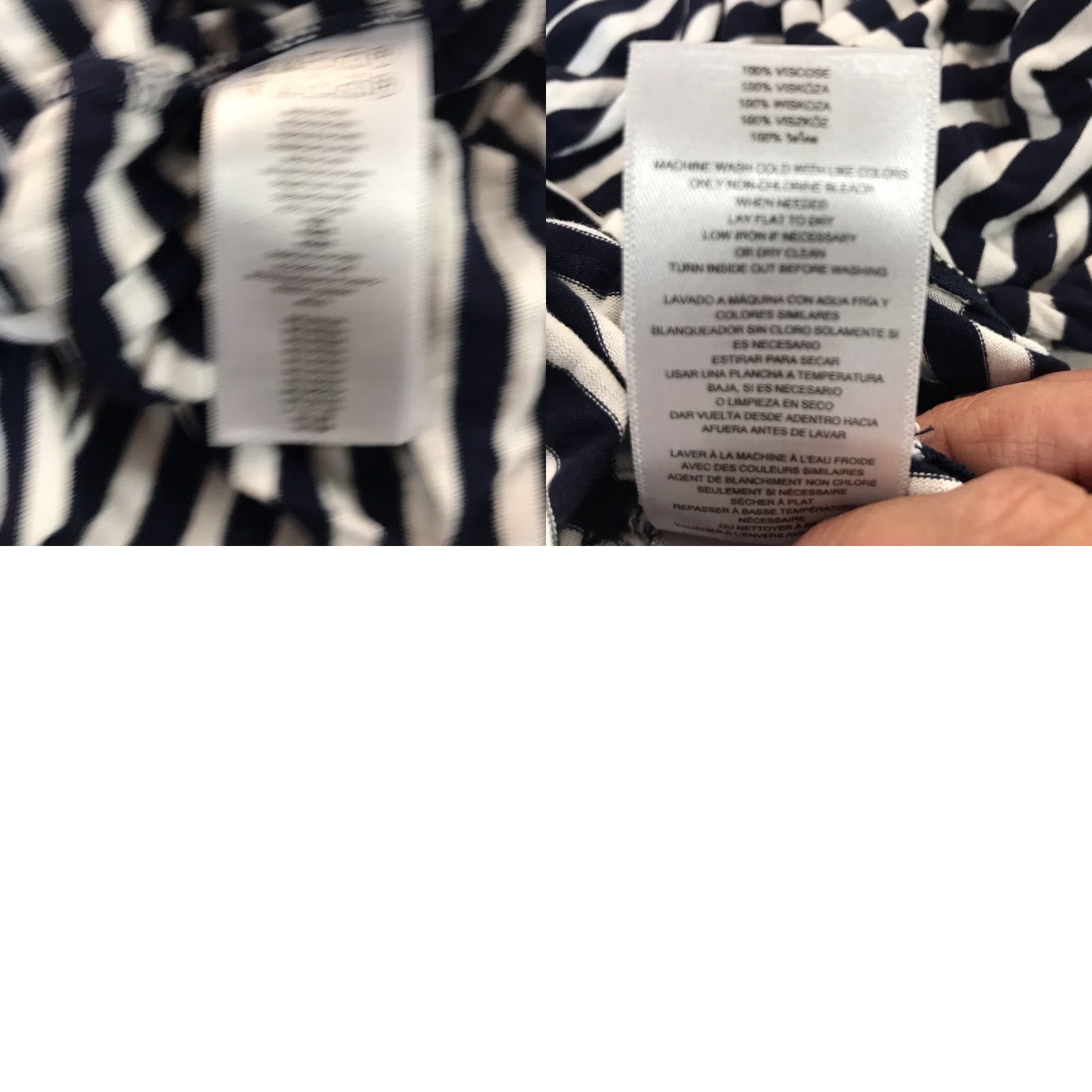 Michael Kors Michael Kors Women's XL Navy White Striped Tunic Top Long Sleeve Zipper Blouse Casual Business Size XL / US 12-14 / IT 48-50 - 8 Thumbnail