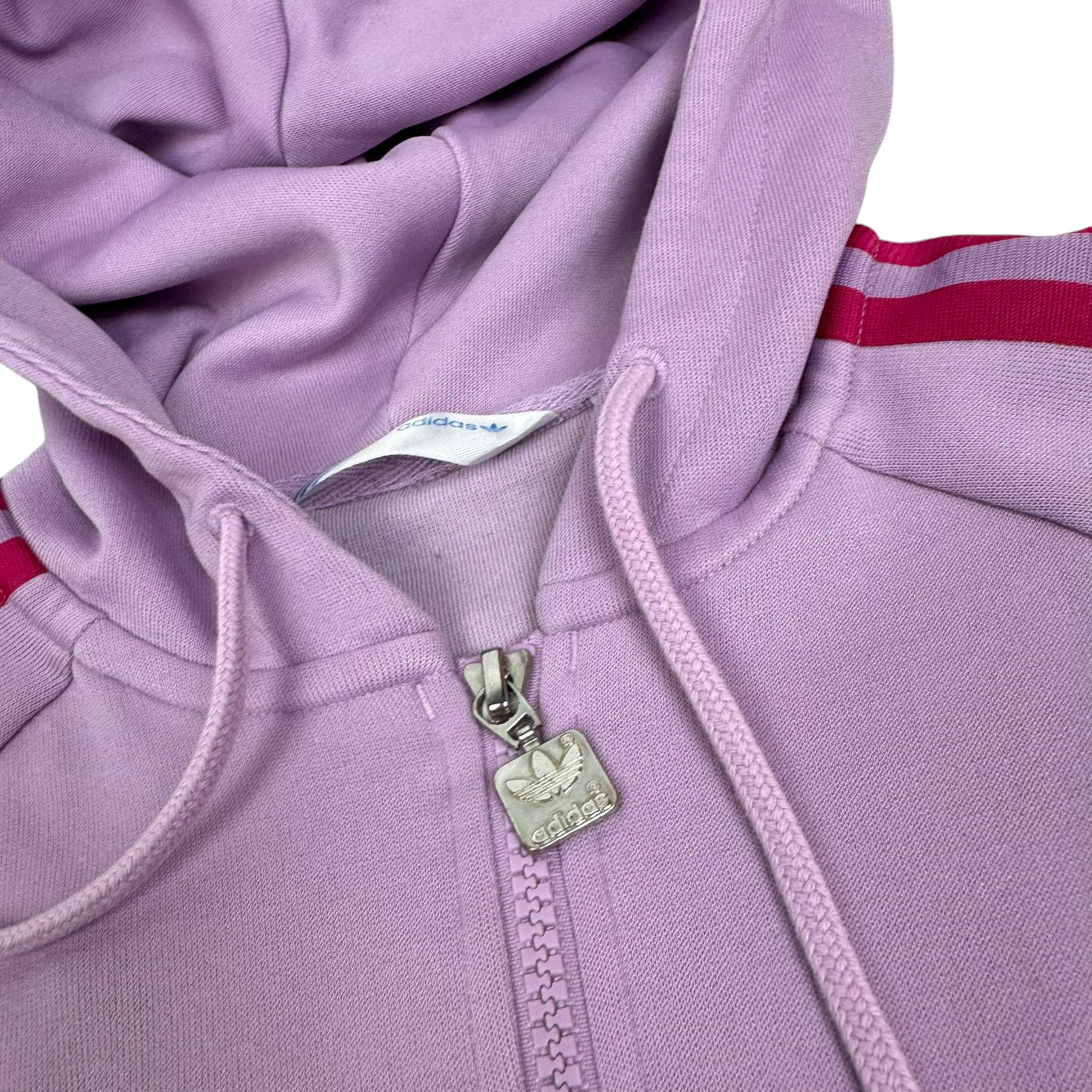 Adidas Adidas Womens Pink 3-Stripes Trefoil Logo Full Zip Hoodie Size S / US 4 / IT 40 - 4 Thumbnail