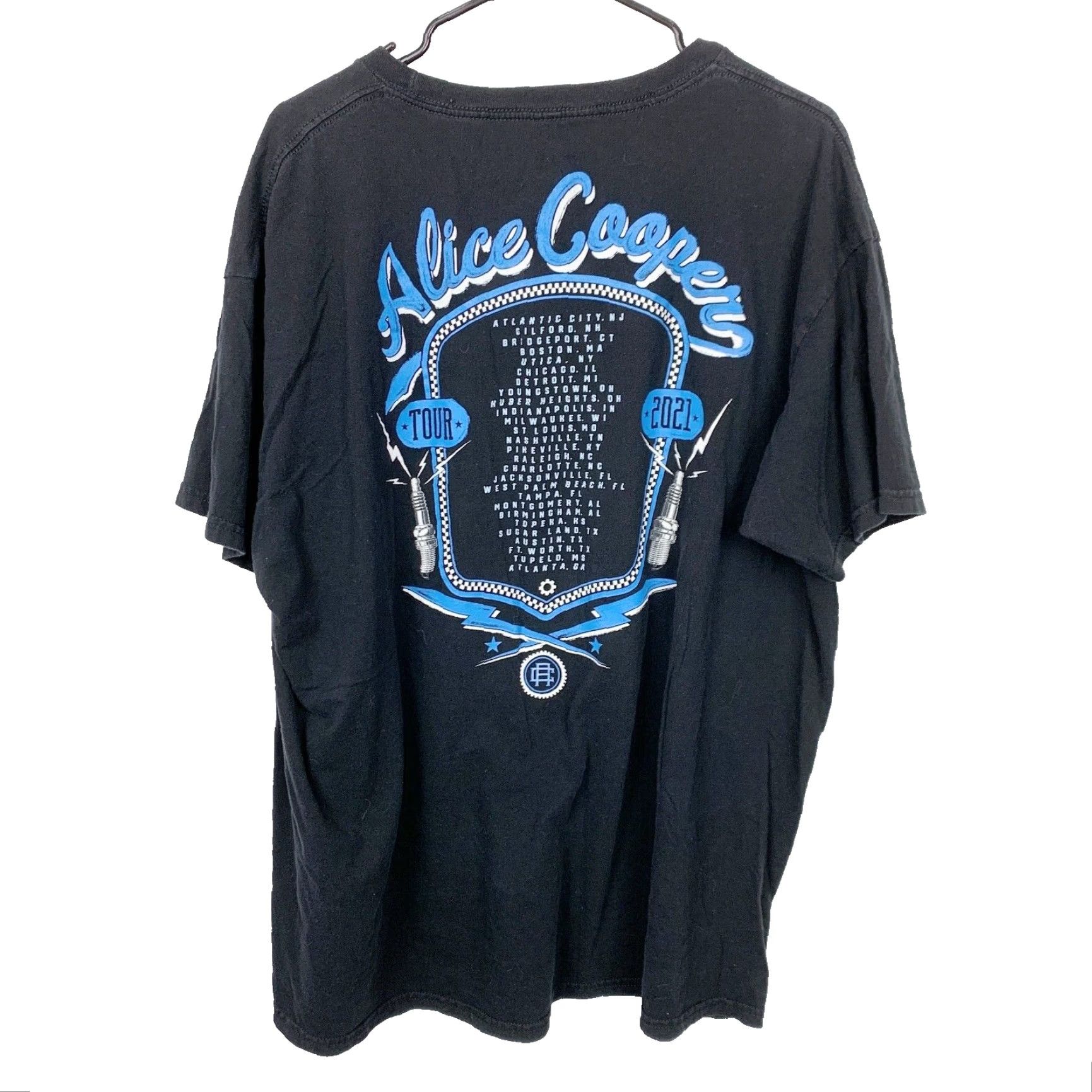 Vintage Alice Cooper 2021 Tour Detroit Muscle Crew Black Shirt XXL Mens T-Shirt Short Sleeve Crew Neck Band Tee Size US XXL / EU 58 / 5 - 4 Thumbnail