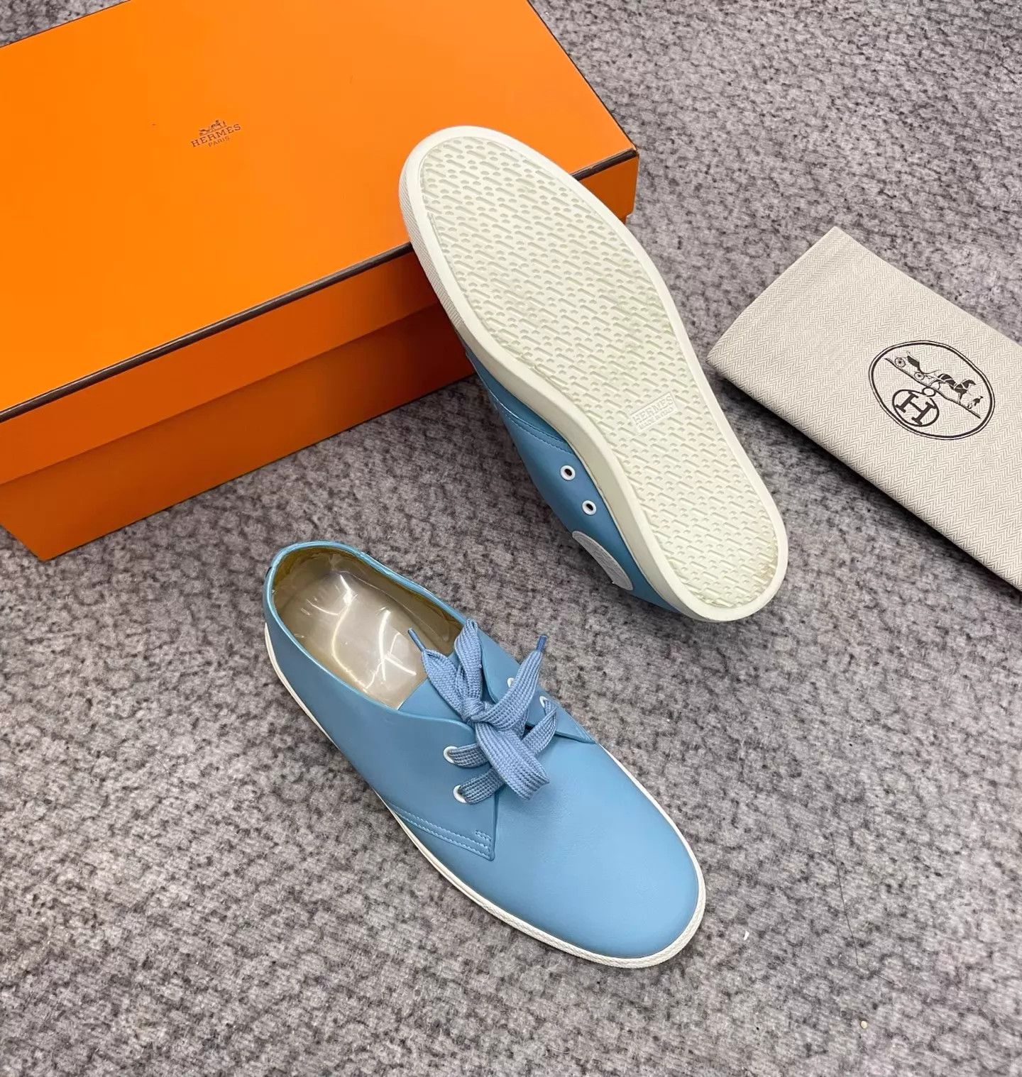 Hermes Hermès Blue Low-Key Fresh Casual Flat 38 Size US 7.5 / IT 37.5 - 5 Thumbnail