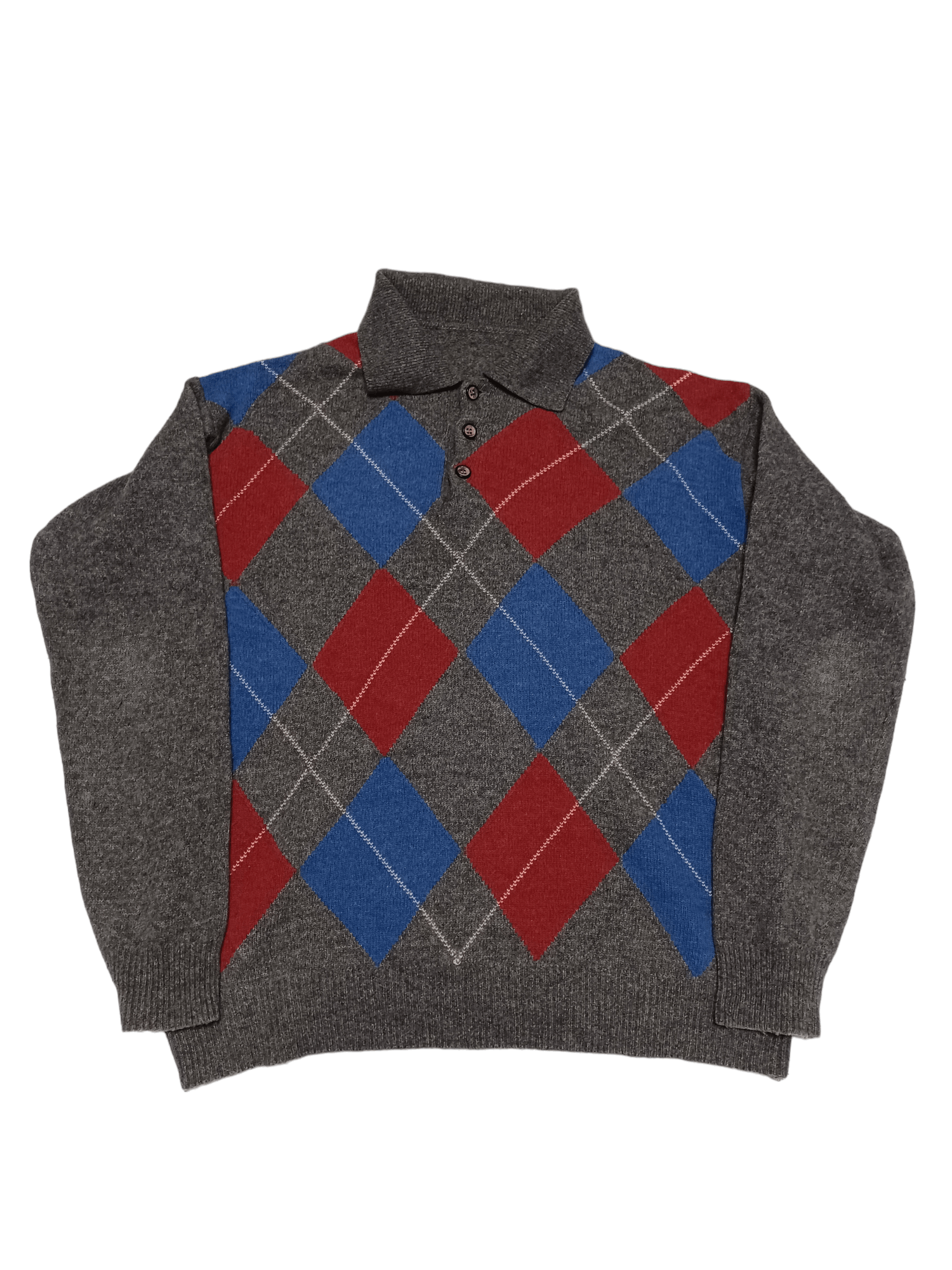 Other VINTAGE MADE IN ITALY QUATER SWEATER WOOL 90S Size US L / EU 52-54 / 3 - 1 Thumbnail