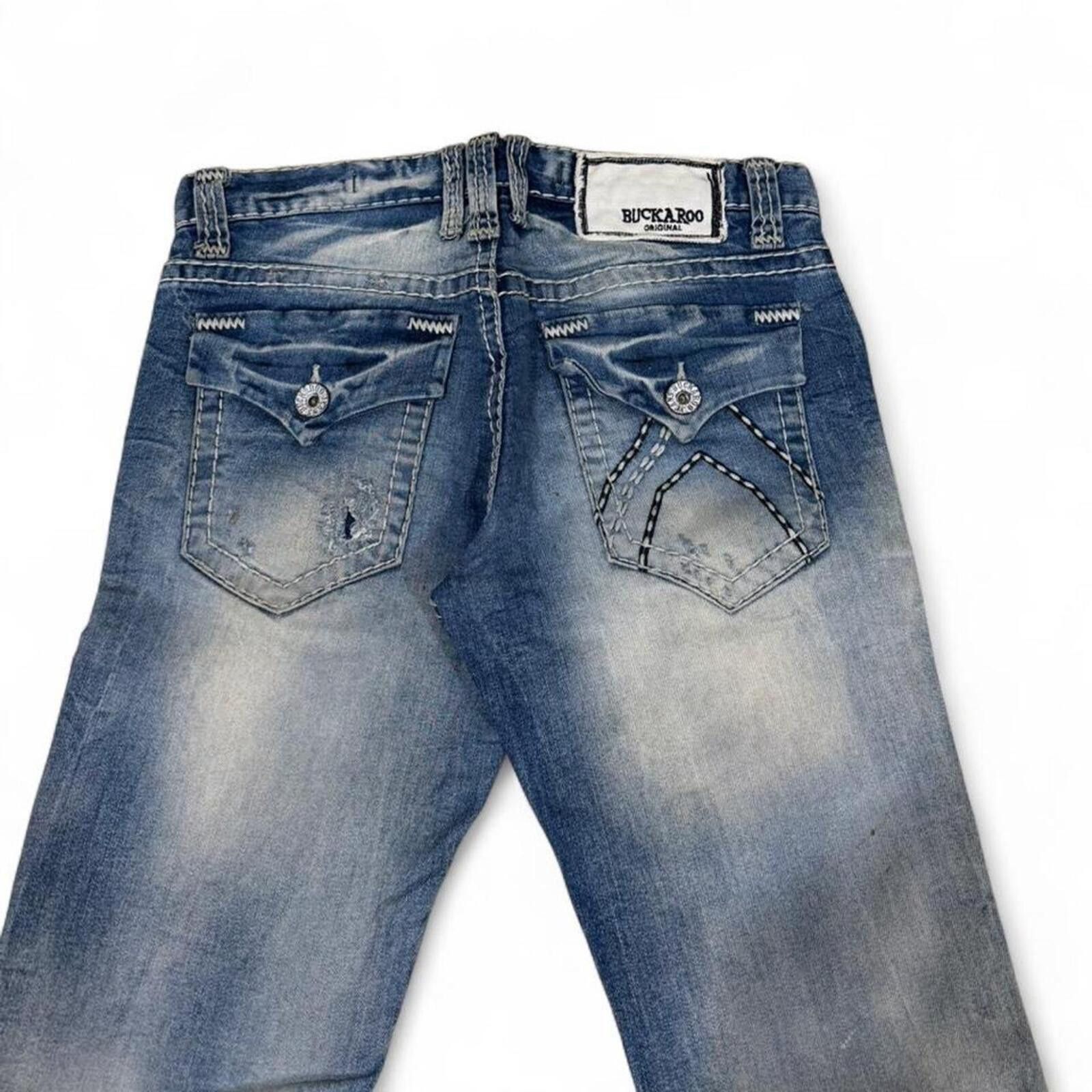 True Religion Vintage Buckaroo Skinny fit ripped look denim jeans Size US 32 / EU 48 - 8 Thumbnail