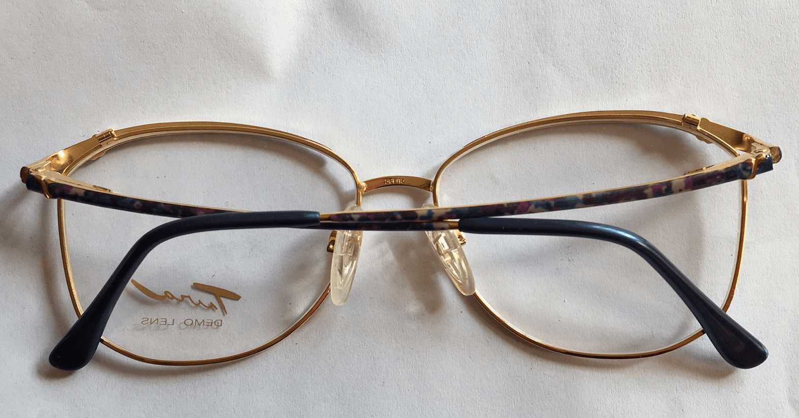 Vintage 80s TURA Mod 402 Blue Woman Eyeglasses Frame