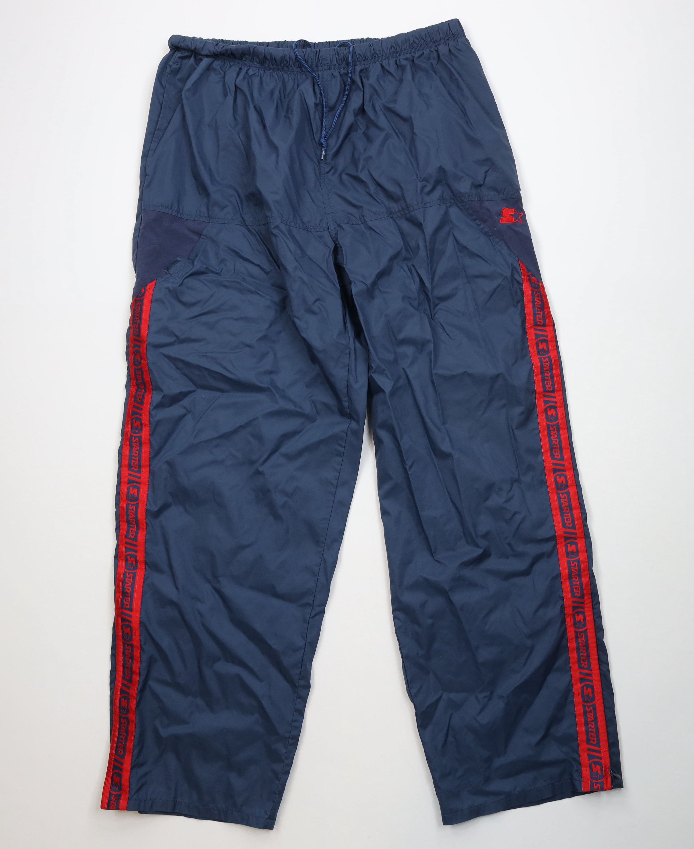 Starter Vintage 90s Starter Taped Logo Wide Leg Windbreaker Pants Size US 38 / EU 54 - 1 Thumbnail