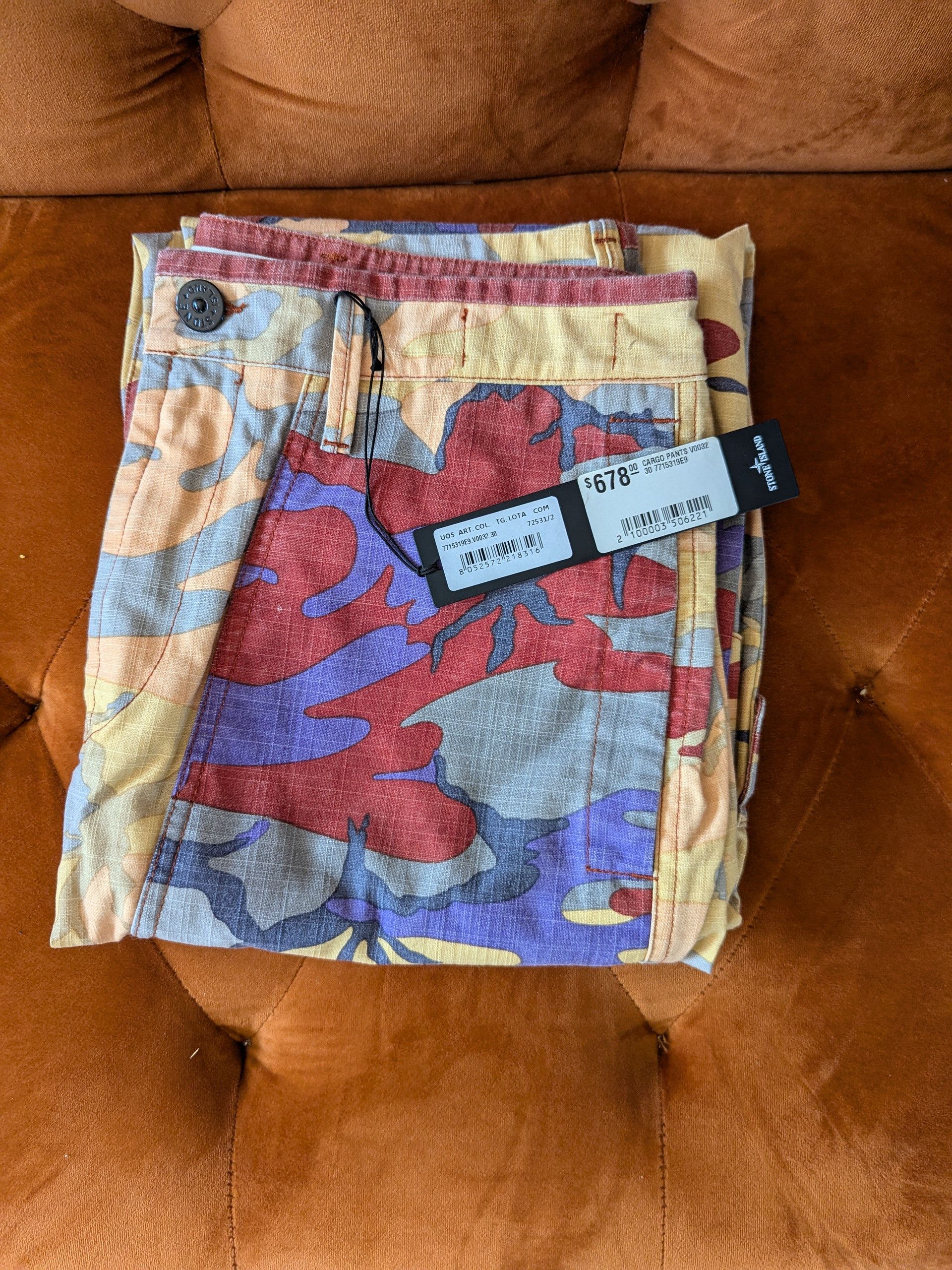 stone island heritage camo pants