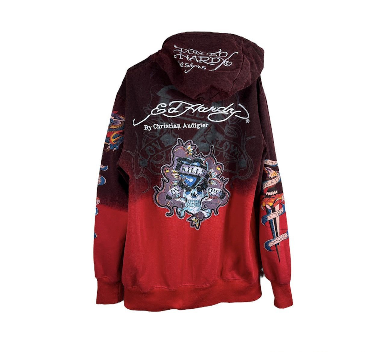 Christian Audigier × Ed Hardy × Vintage Vintage Ed Hardy Christian Audigier y2k zip hoodie ombre Size US L / EU 52-54 / 3 - 2 Thumbnail