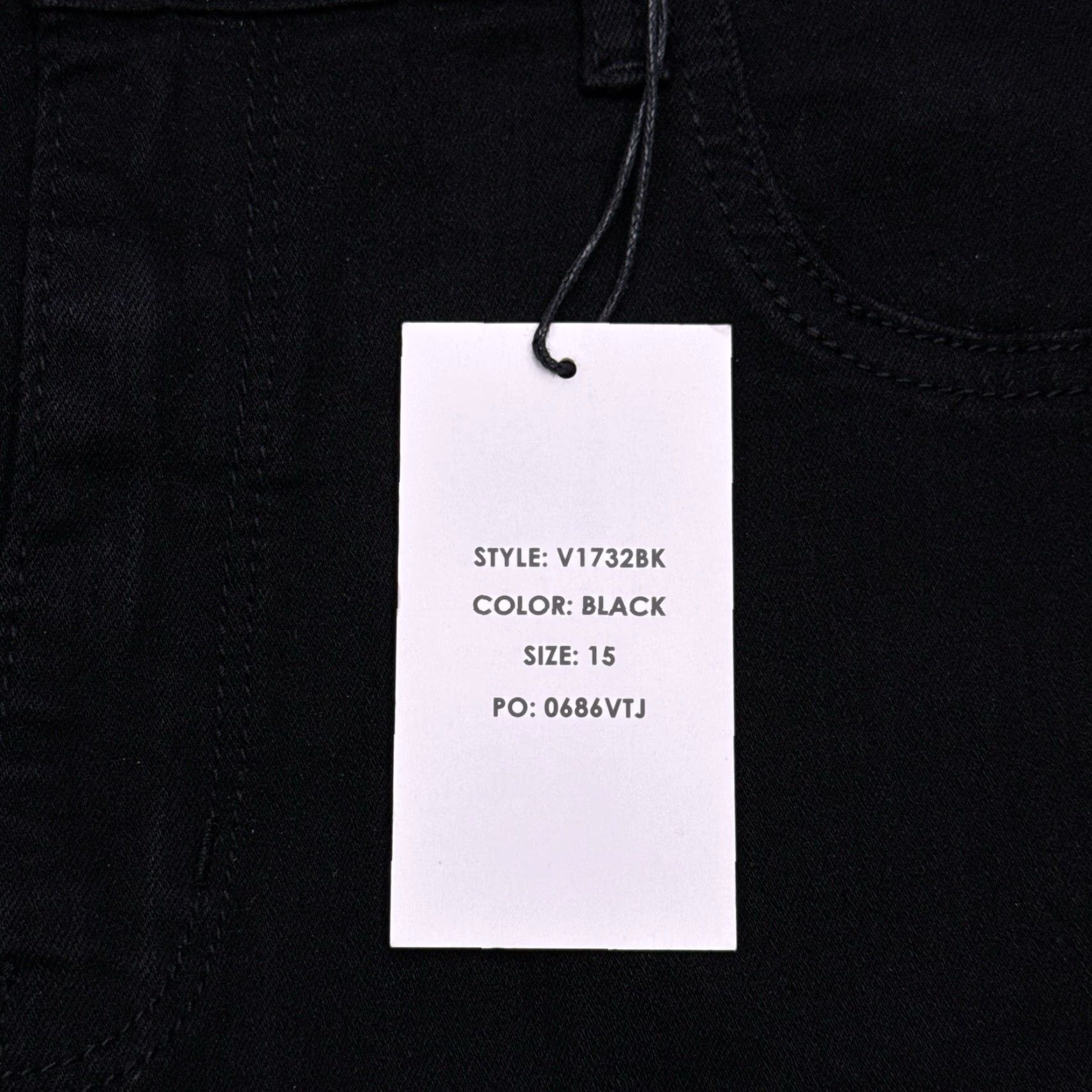 Vintage Encore Womens Jeans Skinny 15 Black High Rise Distressed Stretch Denim 5-Pocket Logo Slim Modern City Jeans Womens Size 36" / US 14 / IT 50 - 5 Thumbnail