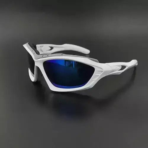 Electric Visual White Blue Y2K Future Punk Sunglasses Cyber Goth Ski Alt Size ONE SIZE - 3 Thumbnail