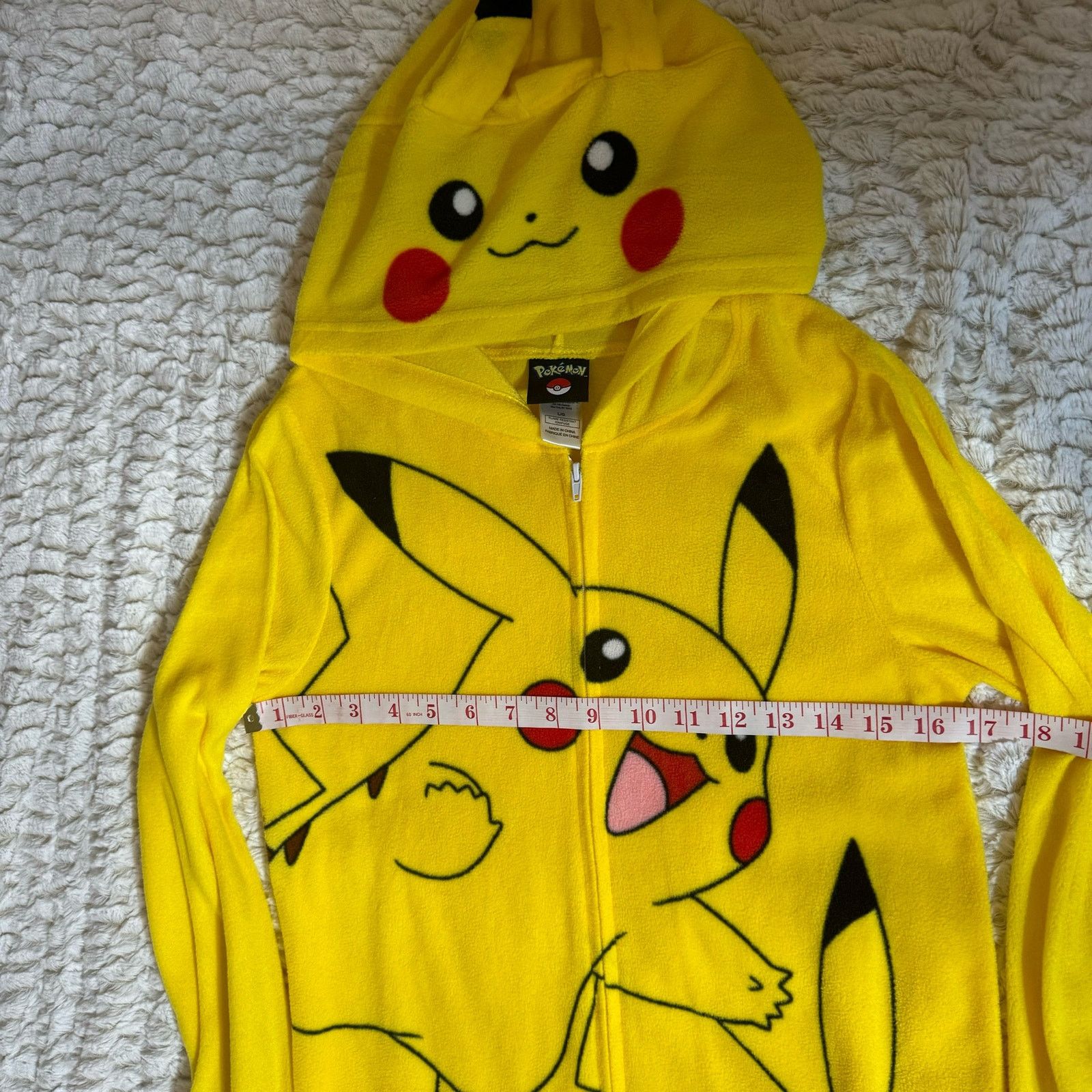 Pokemon Pokemon Pikachu Onesie Hooded Pajamas Yellow Kids Size Large Size US L / EU 52-54 / 3 - 6 Thumbnail