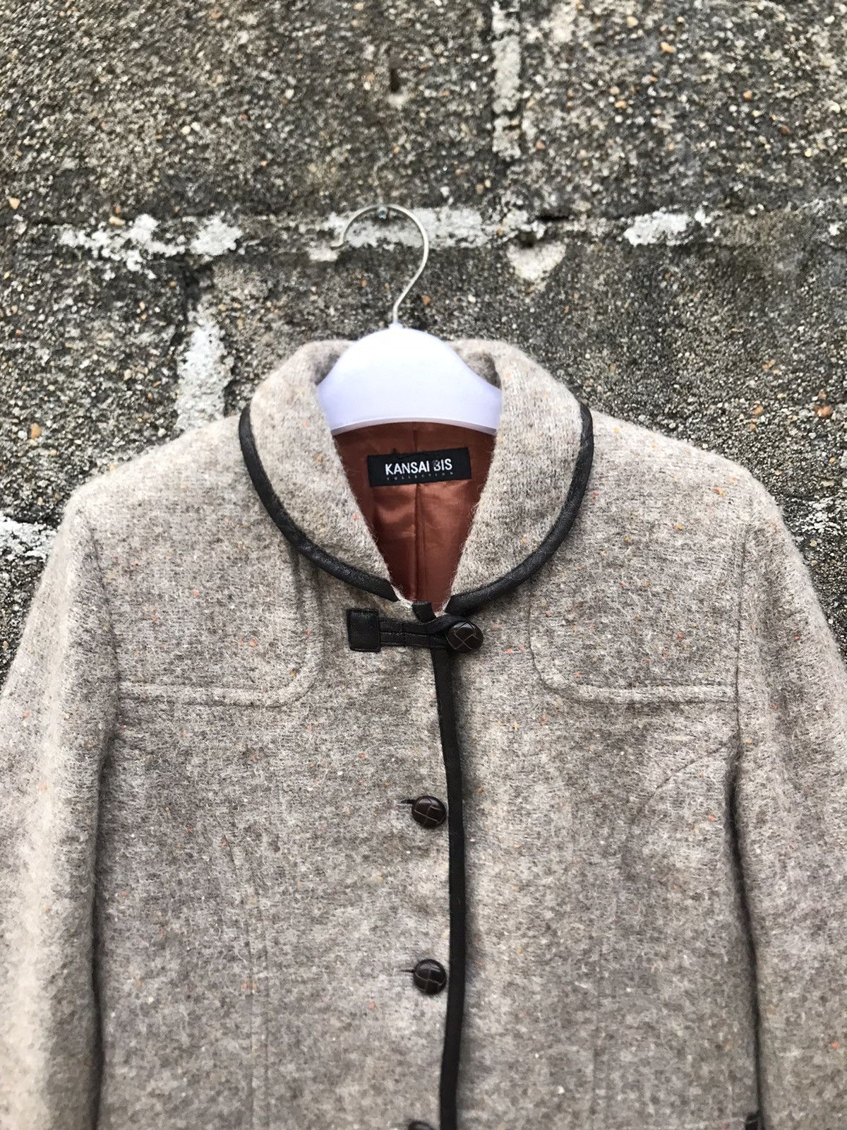 Japanese Brand × Kansai Yamamoto × Vintage ⚡️Vintage Kansai Yamamoto Wool Mohair Button Jacket Size S / US 4 / IT 40 - 5 Thumbnail